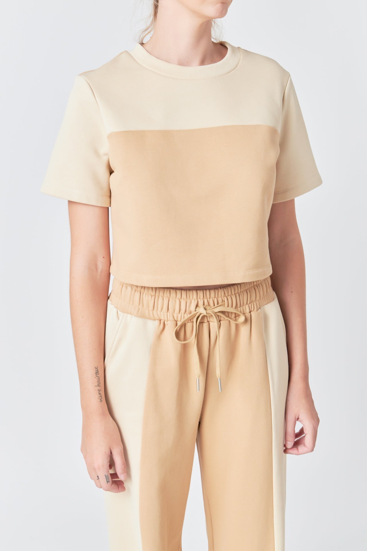 GREY LAB - Colorblock Loungewear Top - TOPS available at Objectrare