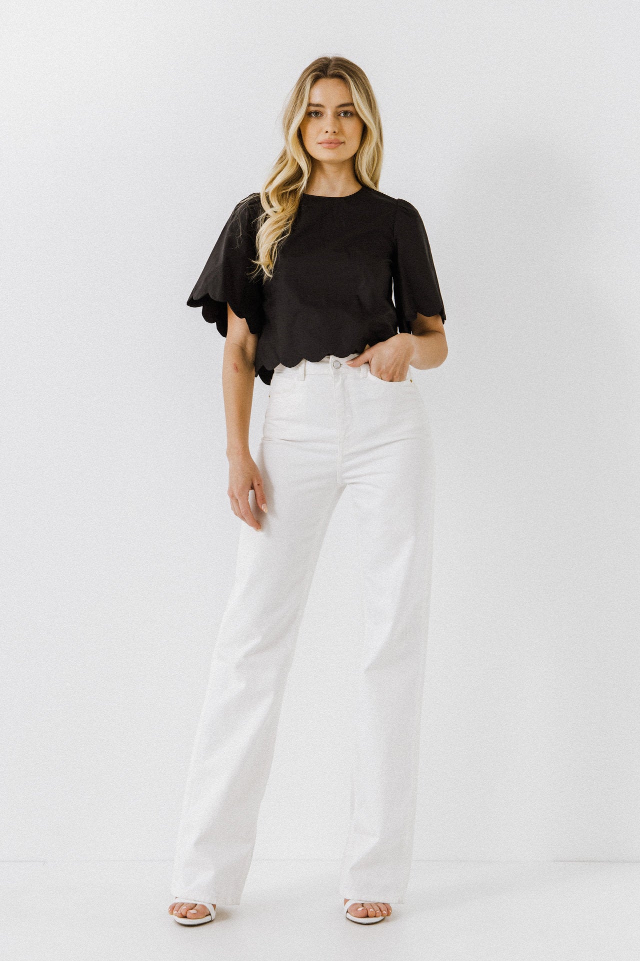 ENGLISH FACTORY - Scallop Edge Top - TOPS available at Objectrare