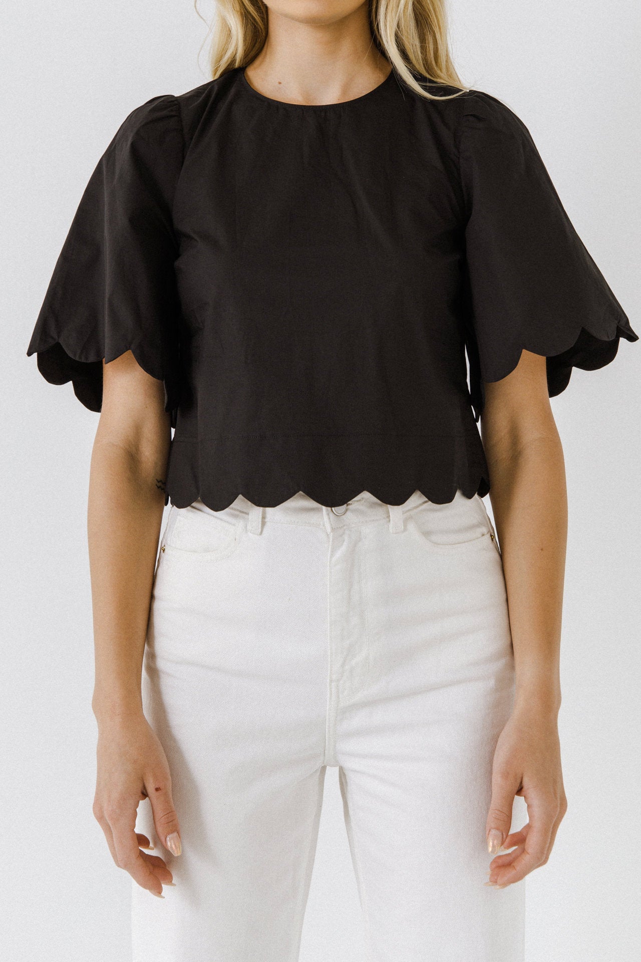 ENGLISH FACTORY - Scallop Edge Top - TOPS available at Objectrare