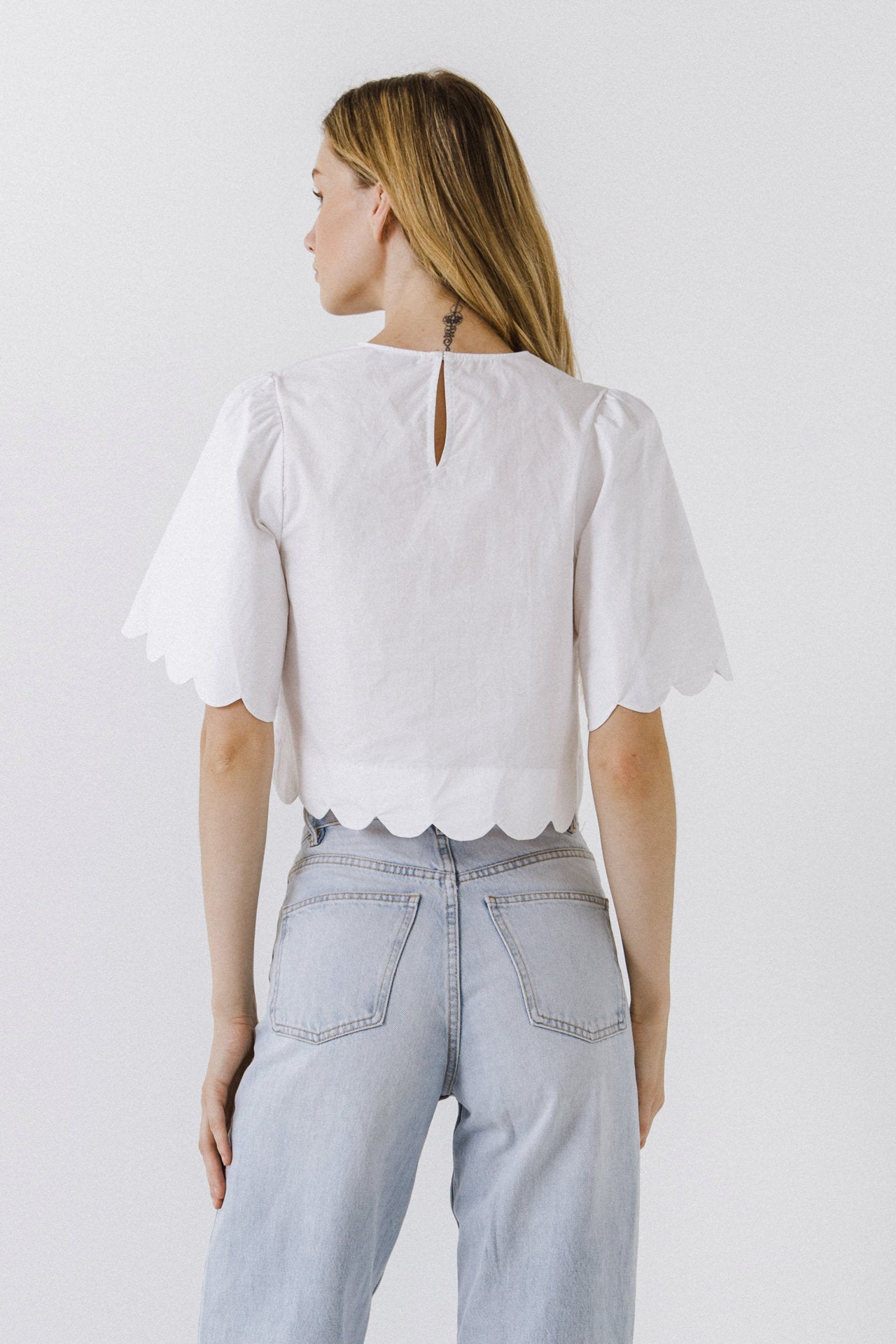 ENGLISH FACTORY - Scallop Edge Top - TOPS available at Objectrare