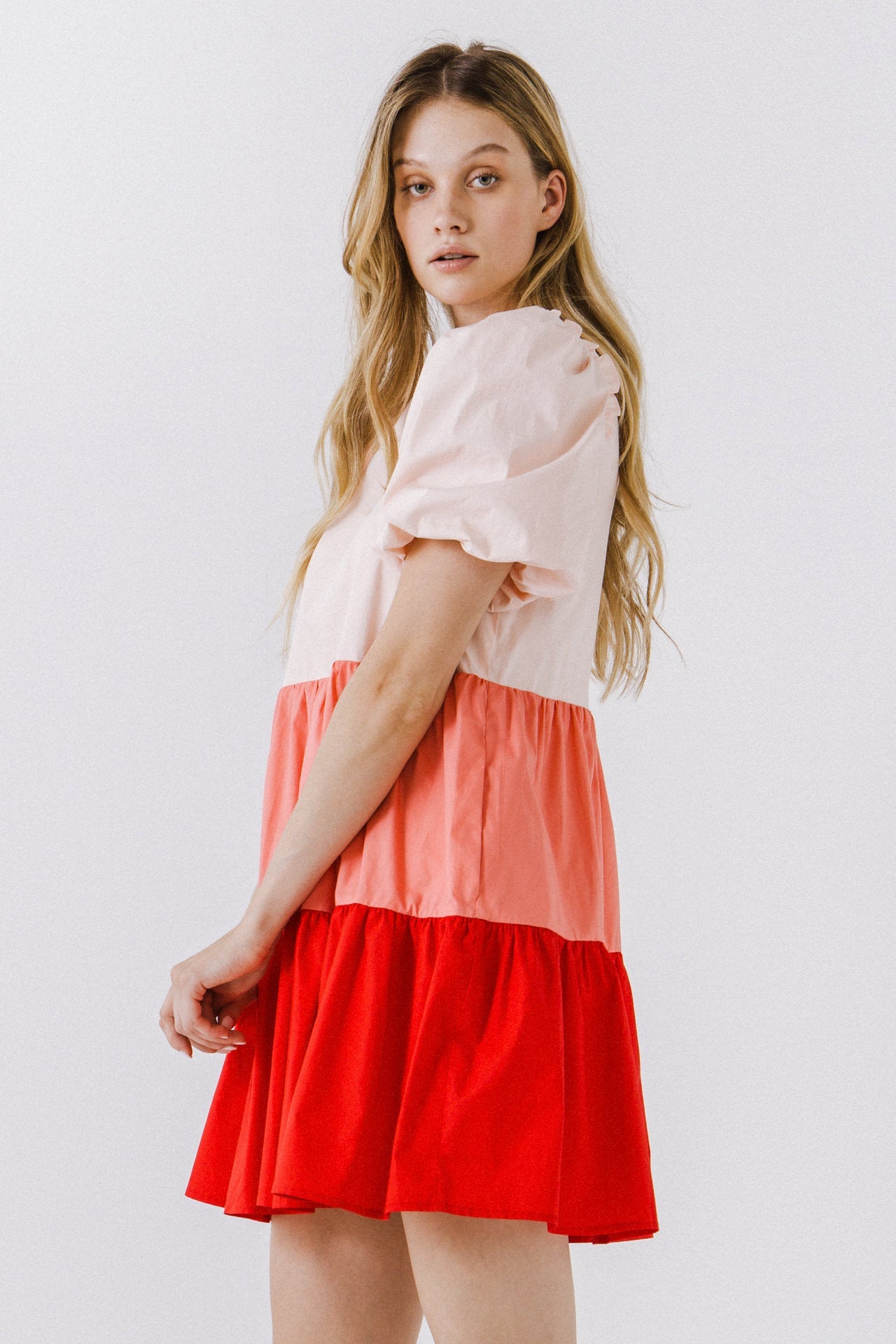 ENGLISH FACTORY - Colorblock Babydoll Dress - DRESSES available at Objectrare
