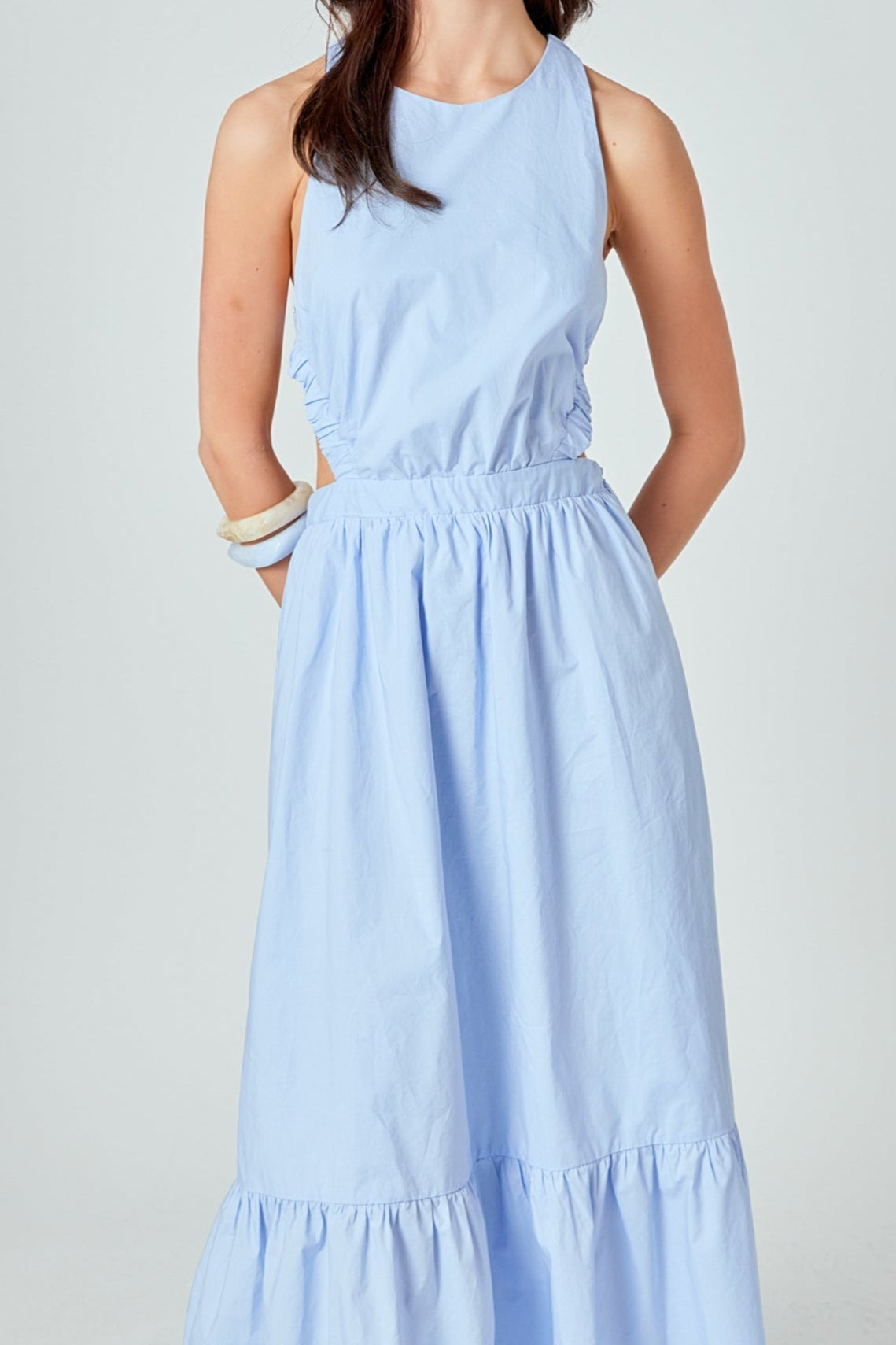 ENGLISH FACTORY - Elastic Detail Sleeveless Dress - DRESSES available at Objectrare