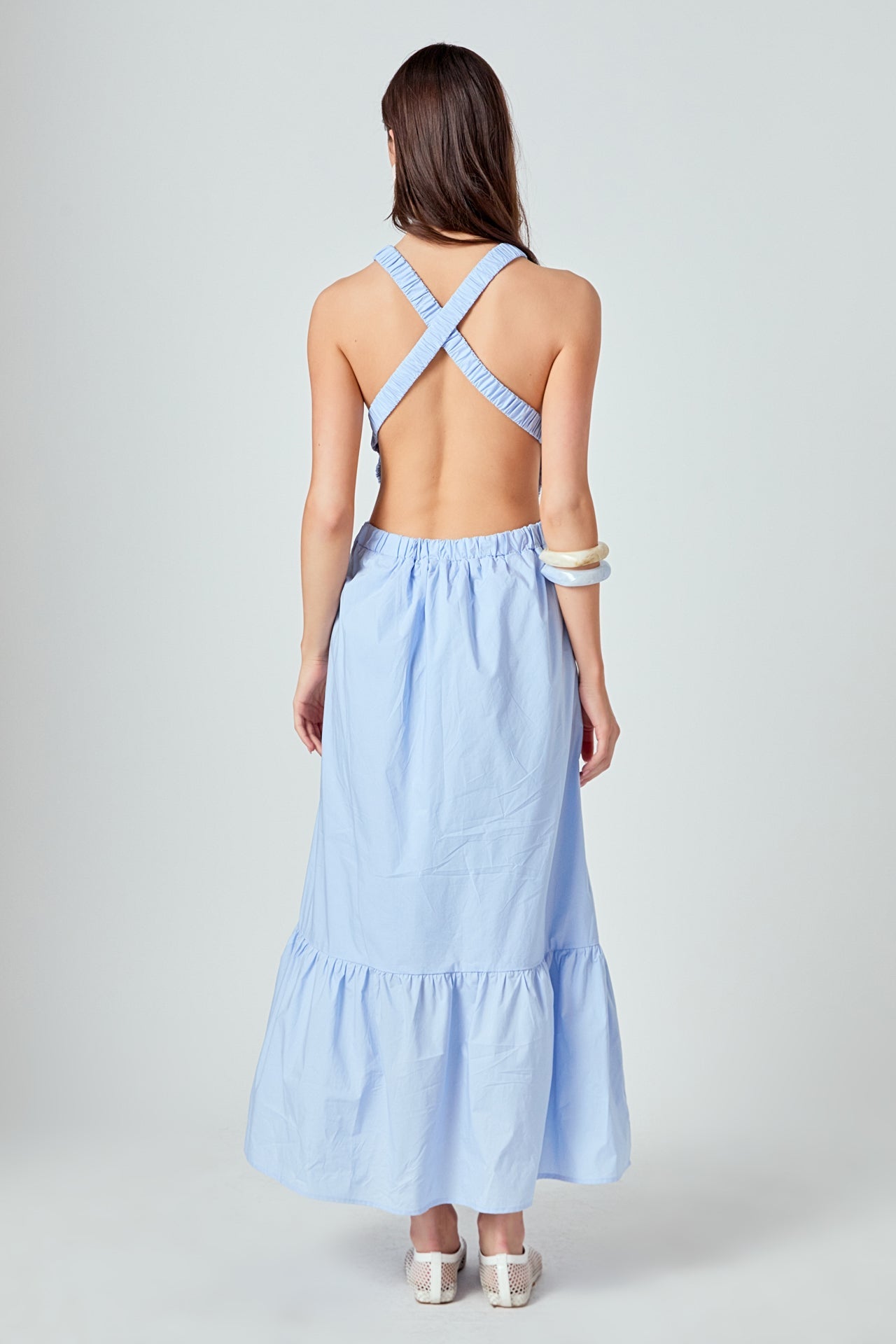 ENGLISH FACTORY - Elastic Detail Sleeveless Dress - DRESSES available at Objectrare