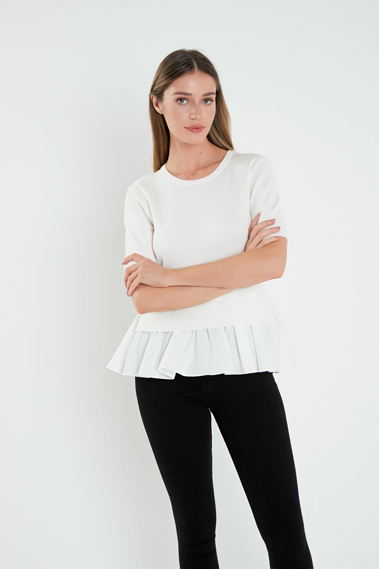 ENGLISH FACTORY - Mix Media Sweater - SWEATERS & KNITS available at Objectrare