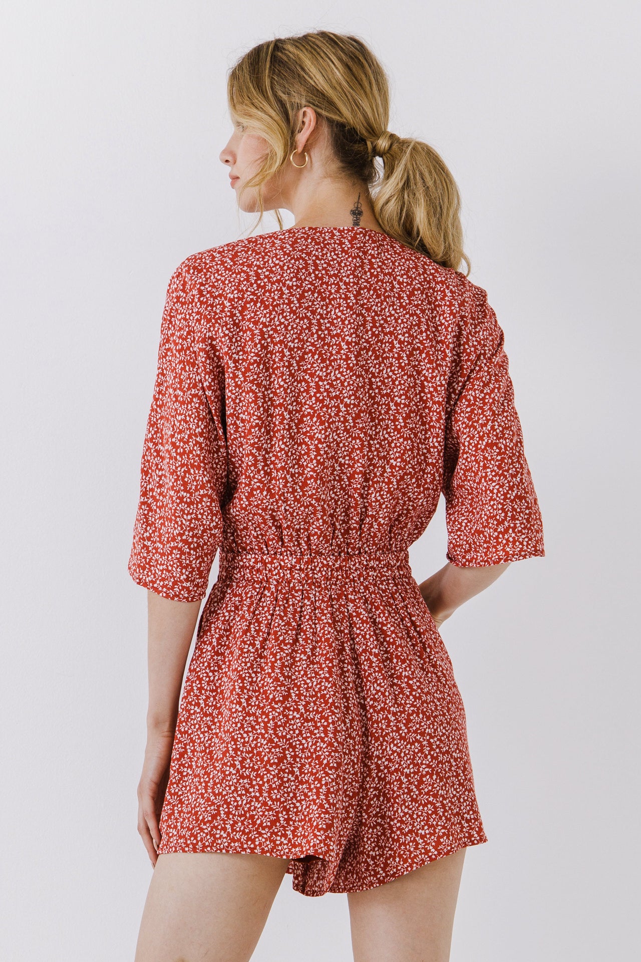 LA'VEN - Floral Tied Romper - ROMPERS available at Objectrare