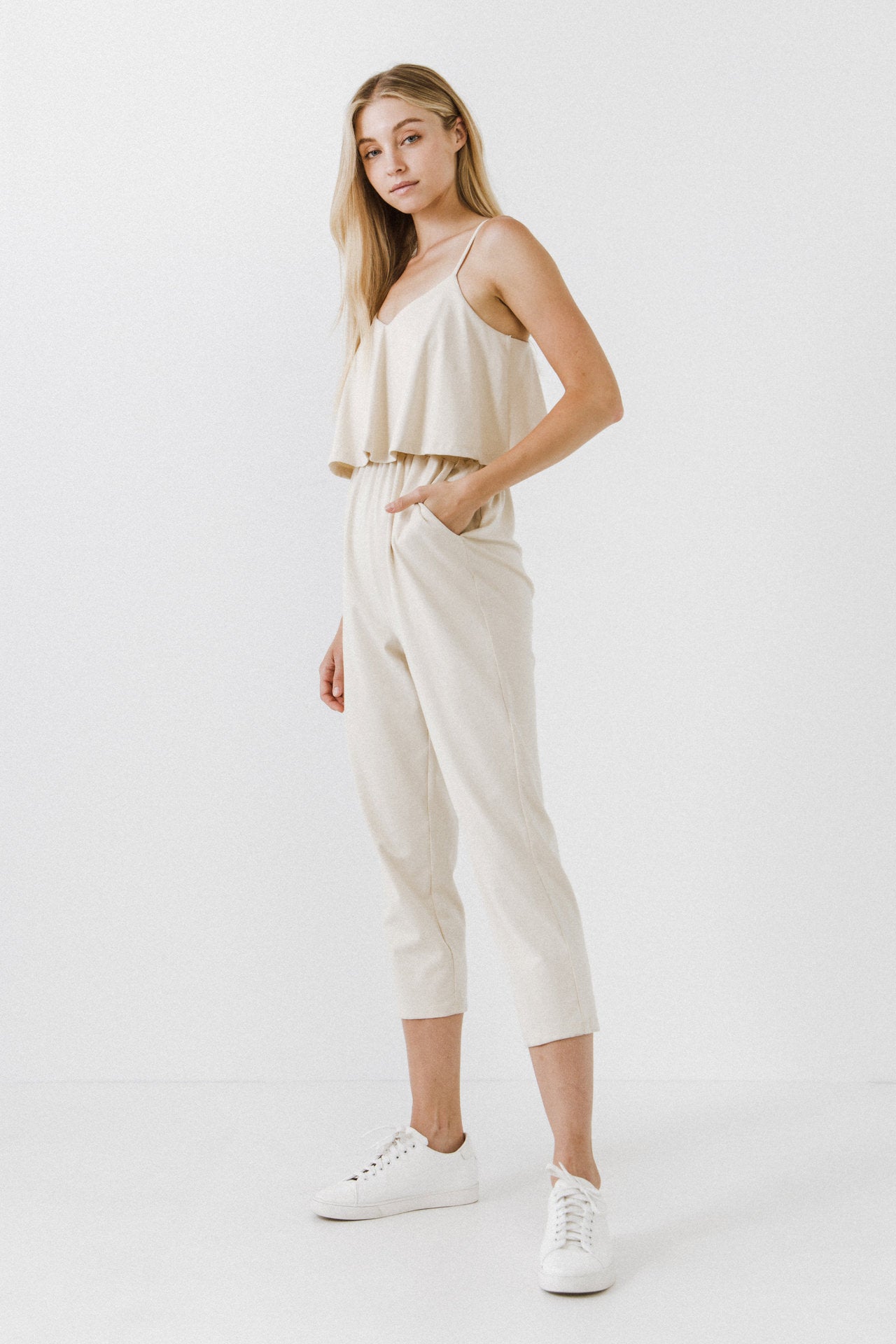 LA'VEN - Knit Sleeveless Jumpsuit - JUMPSUITS available at Objectrare