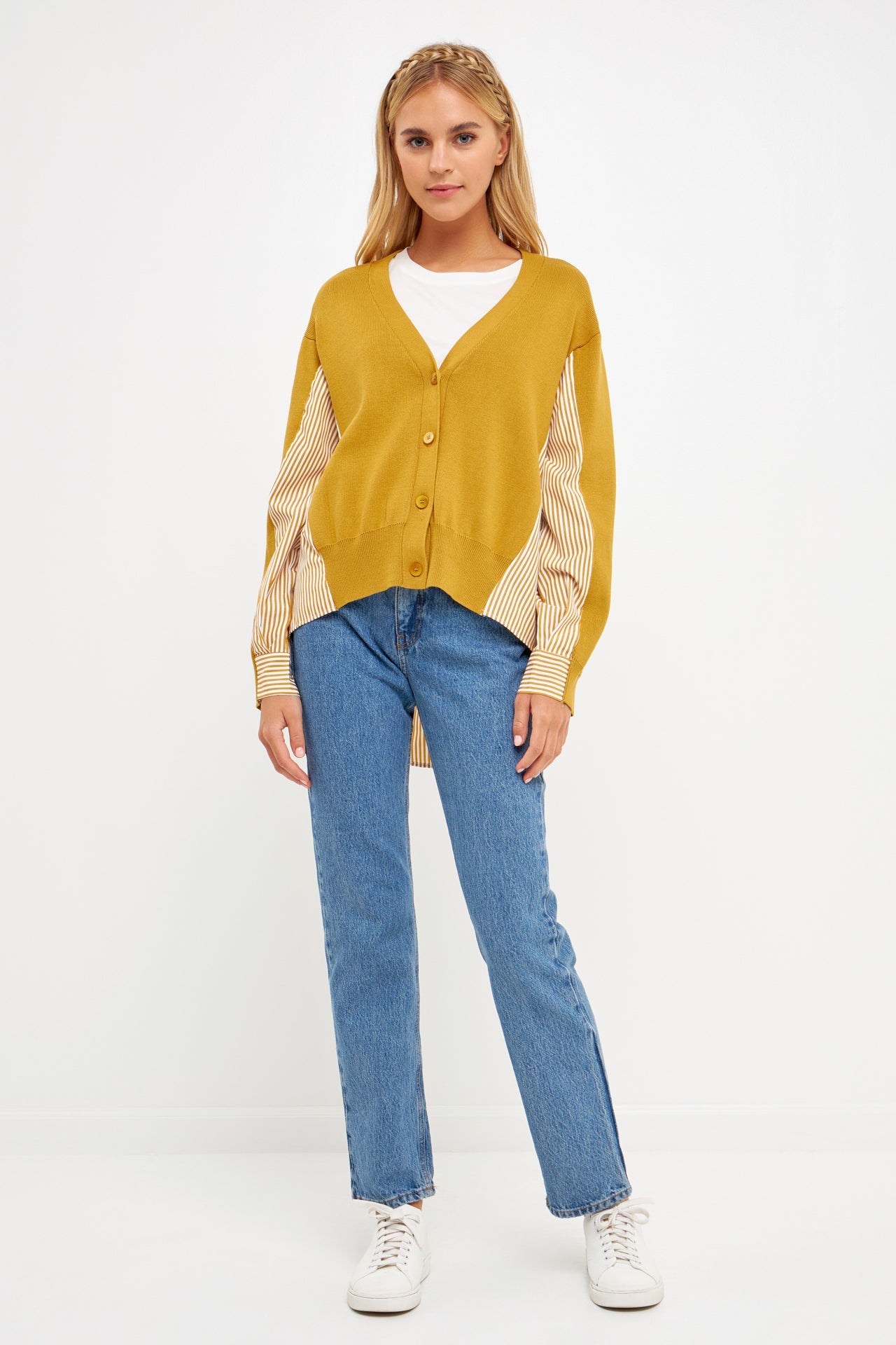 ENGLISH FACTORY - Mixed Media Cardigan - SWEATERS & KNITS available at Objectrare