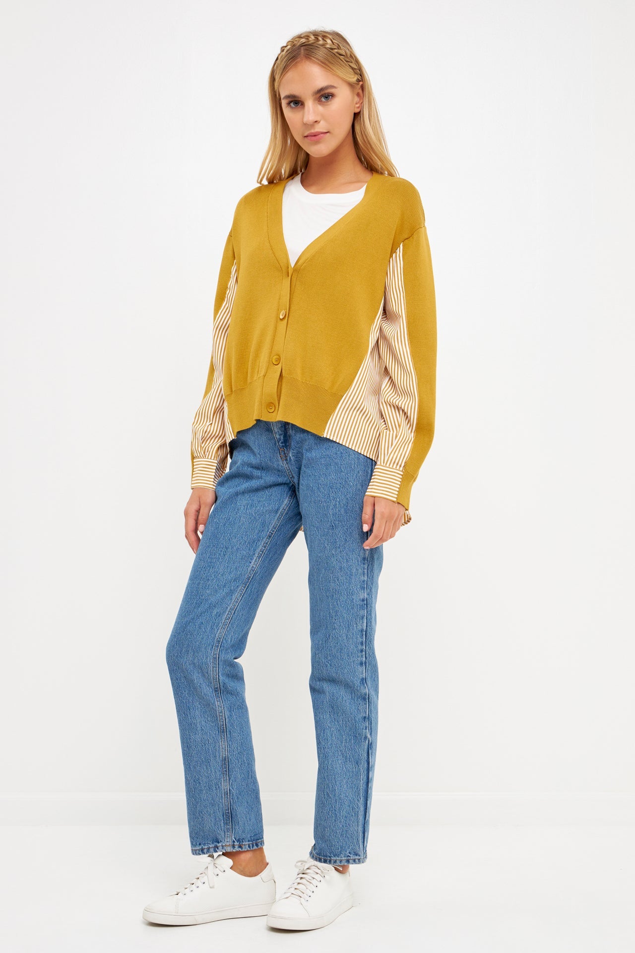 ENGLISH FACTORY - Mixed Media Cardigan - SWEATERS & KNITS available at Objectrare