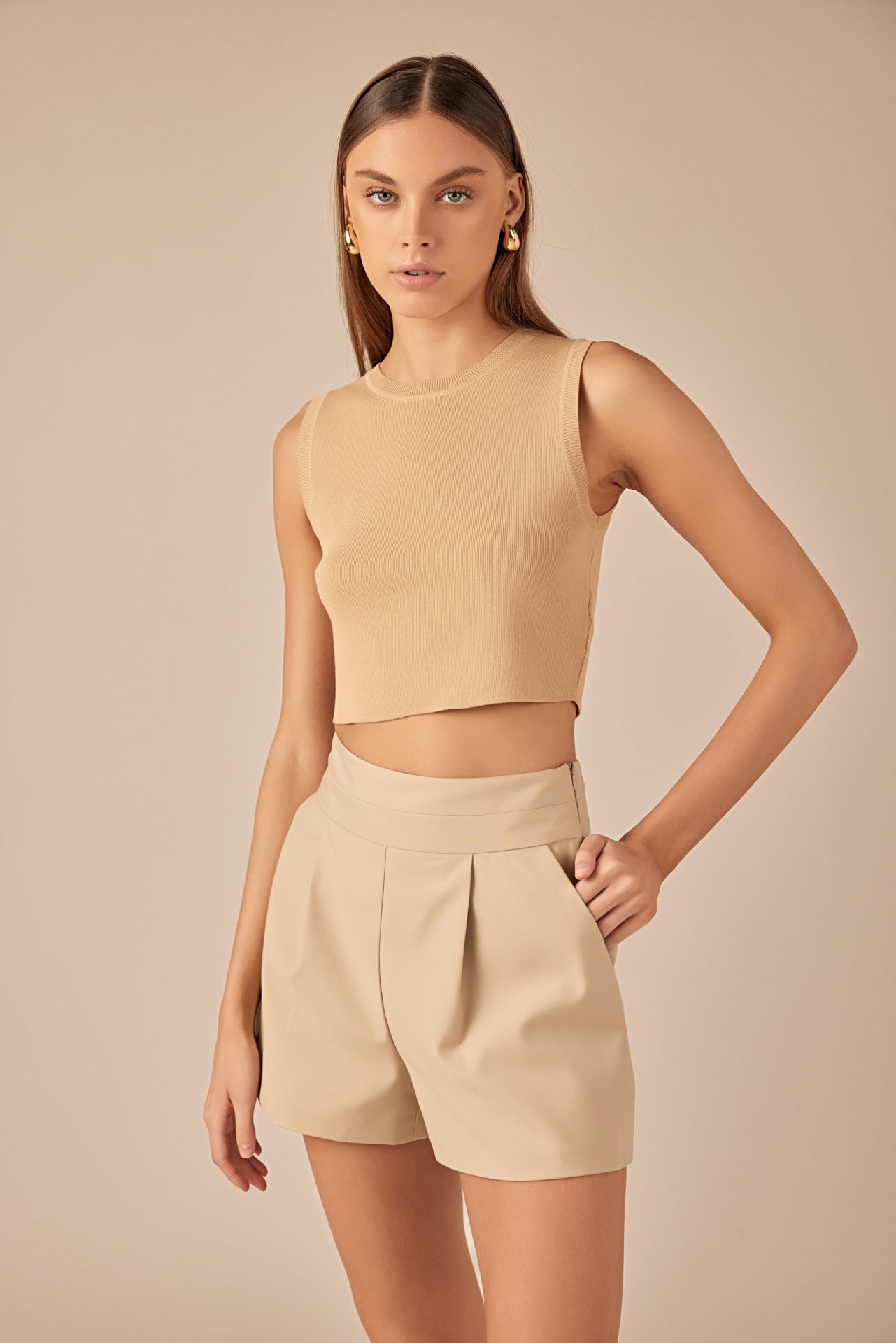 GREY LAB - Waist Band Detail Shorts - SHORTS available at Objectrare
