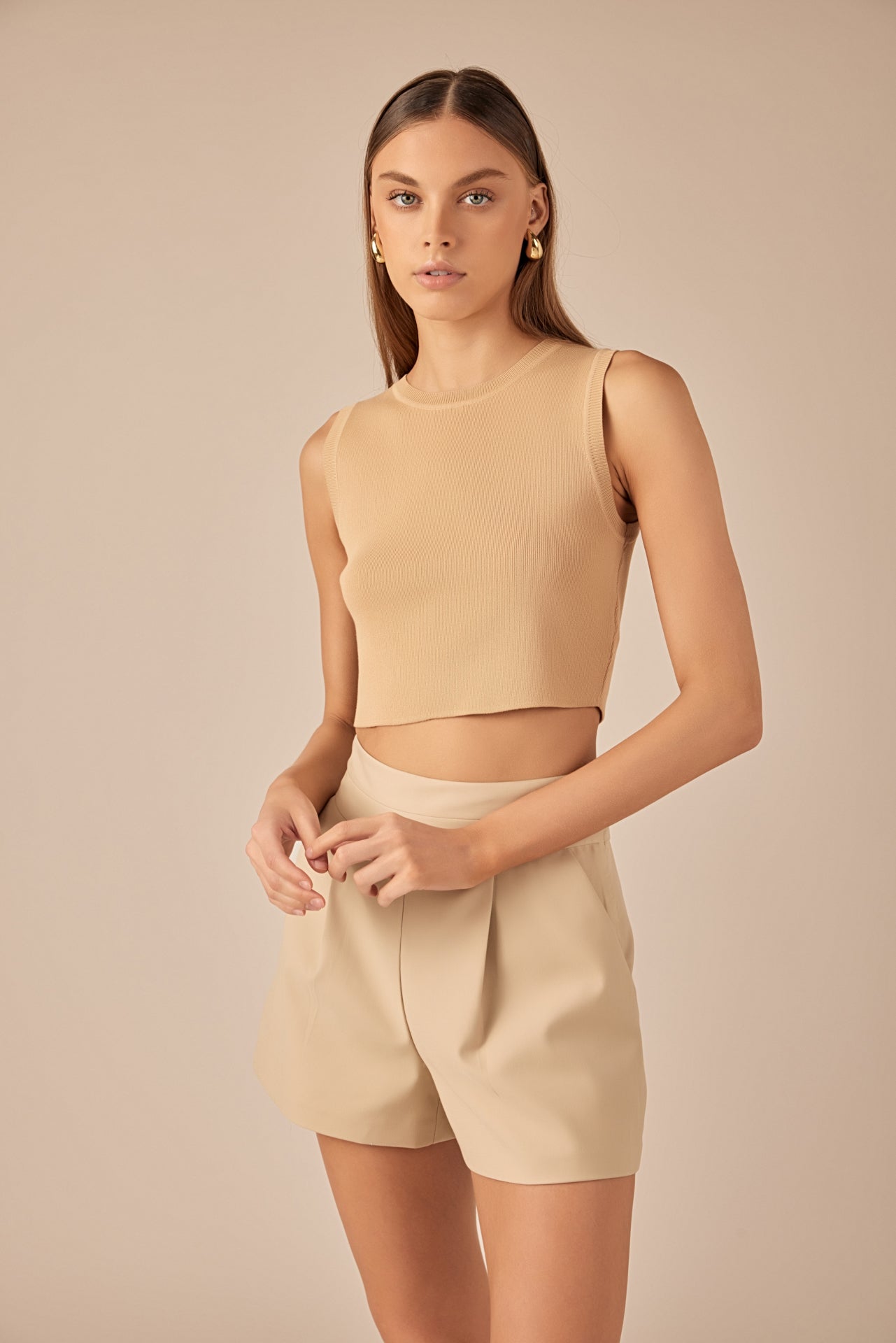 GREY LAB - Waist Band Detail Shorts - SHORTS available at Objectrare