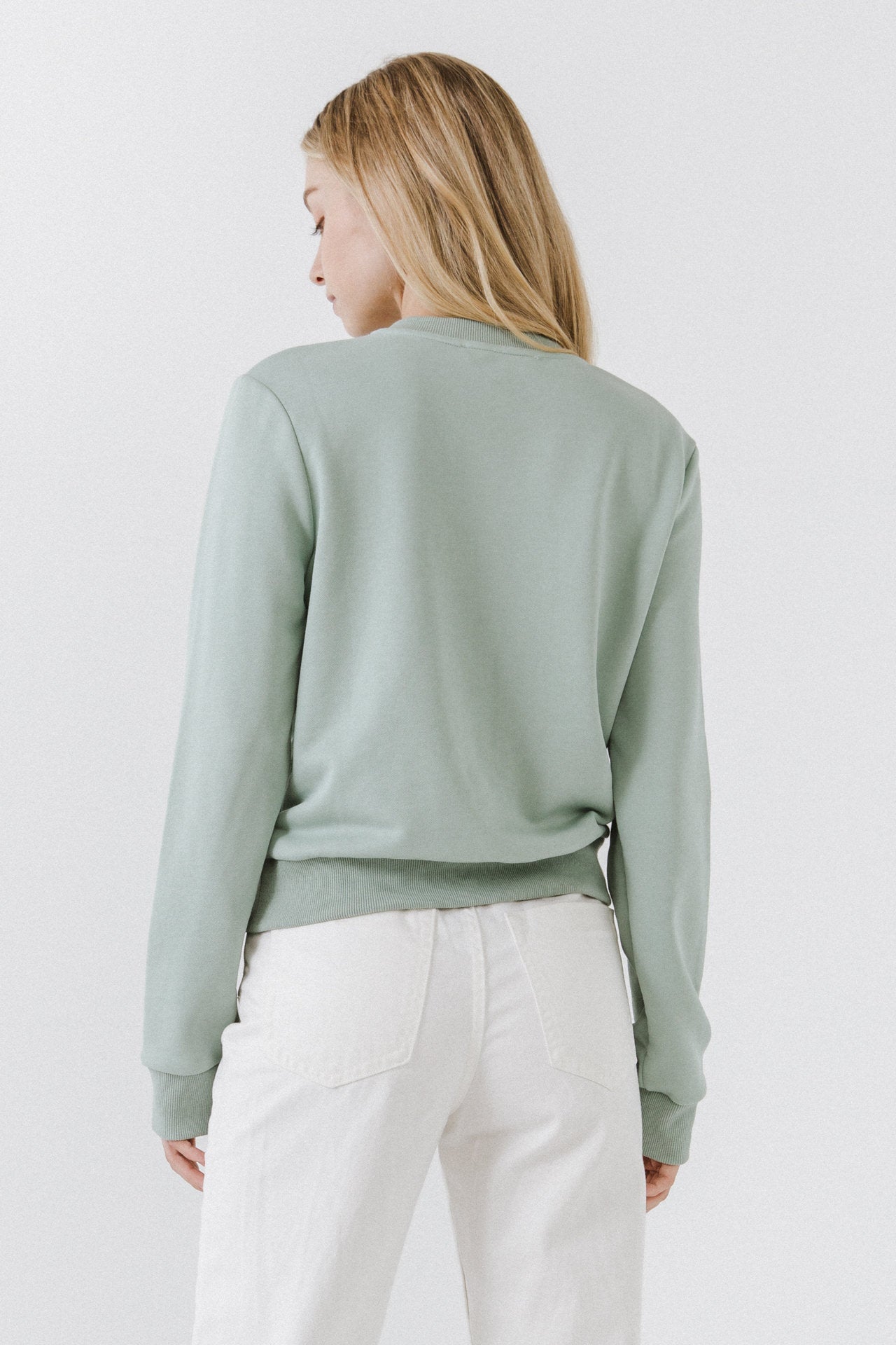 ENDLESS ROSE - Beads Lettering Sweatshirt - SWEATERS & KNITS available at Objectrare