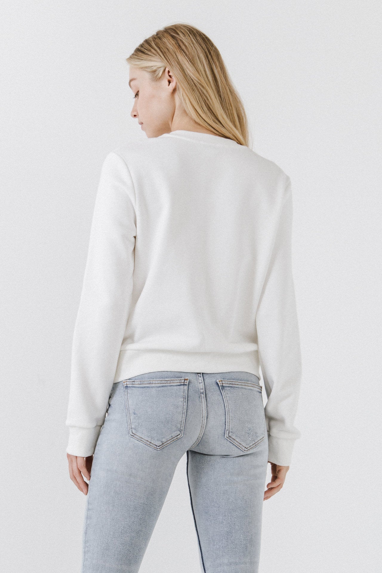 ENDLESS ROSE - Beads Lettering Sweatshirt - SWEATERS & KNITS available at Objectrare