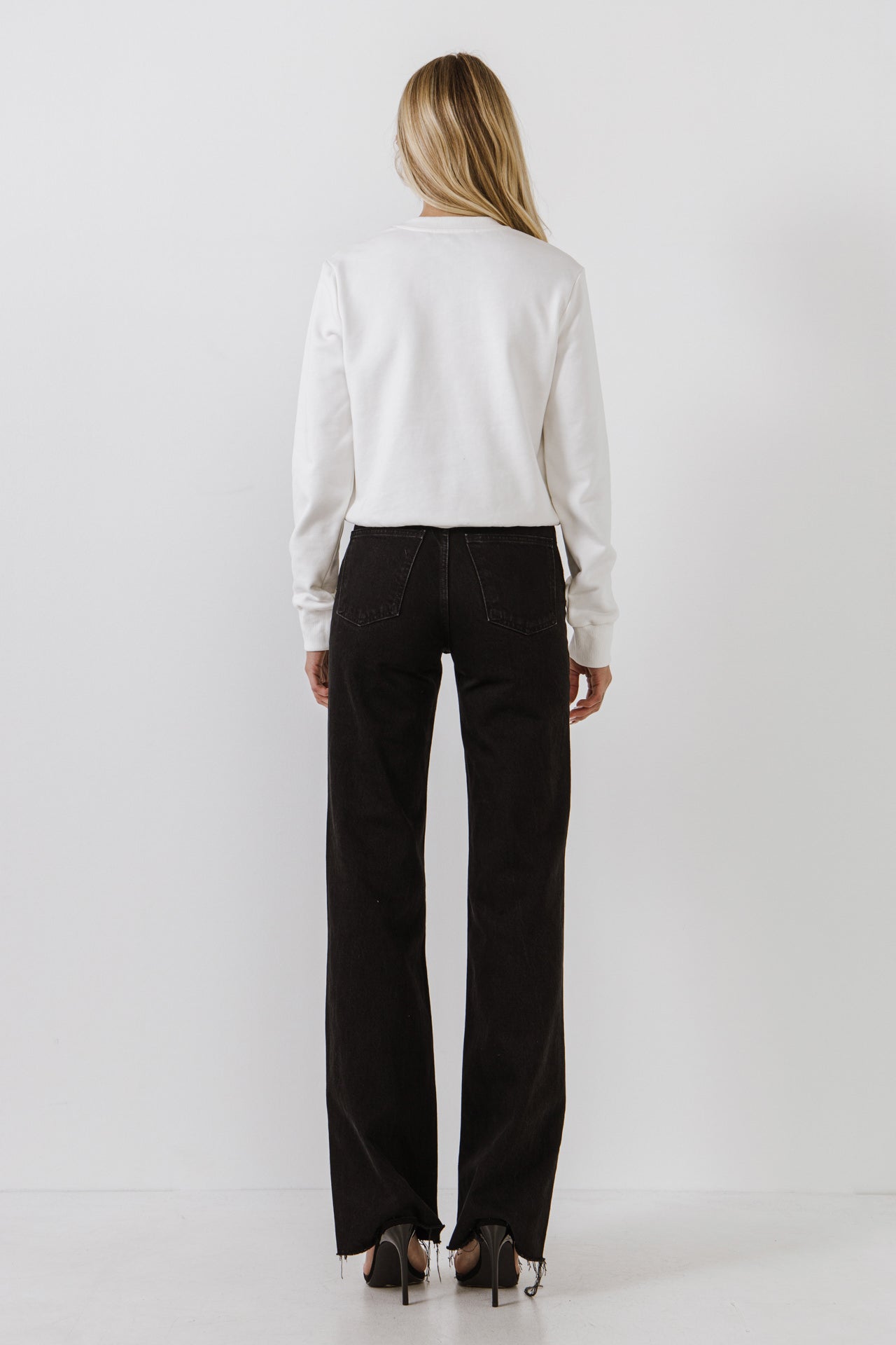 ENDLESS ROSE - Merci Lettering Beads Sweatshirt - TOPS available at Objectrare