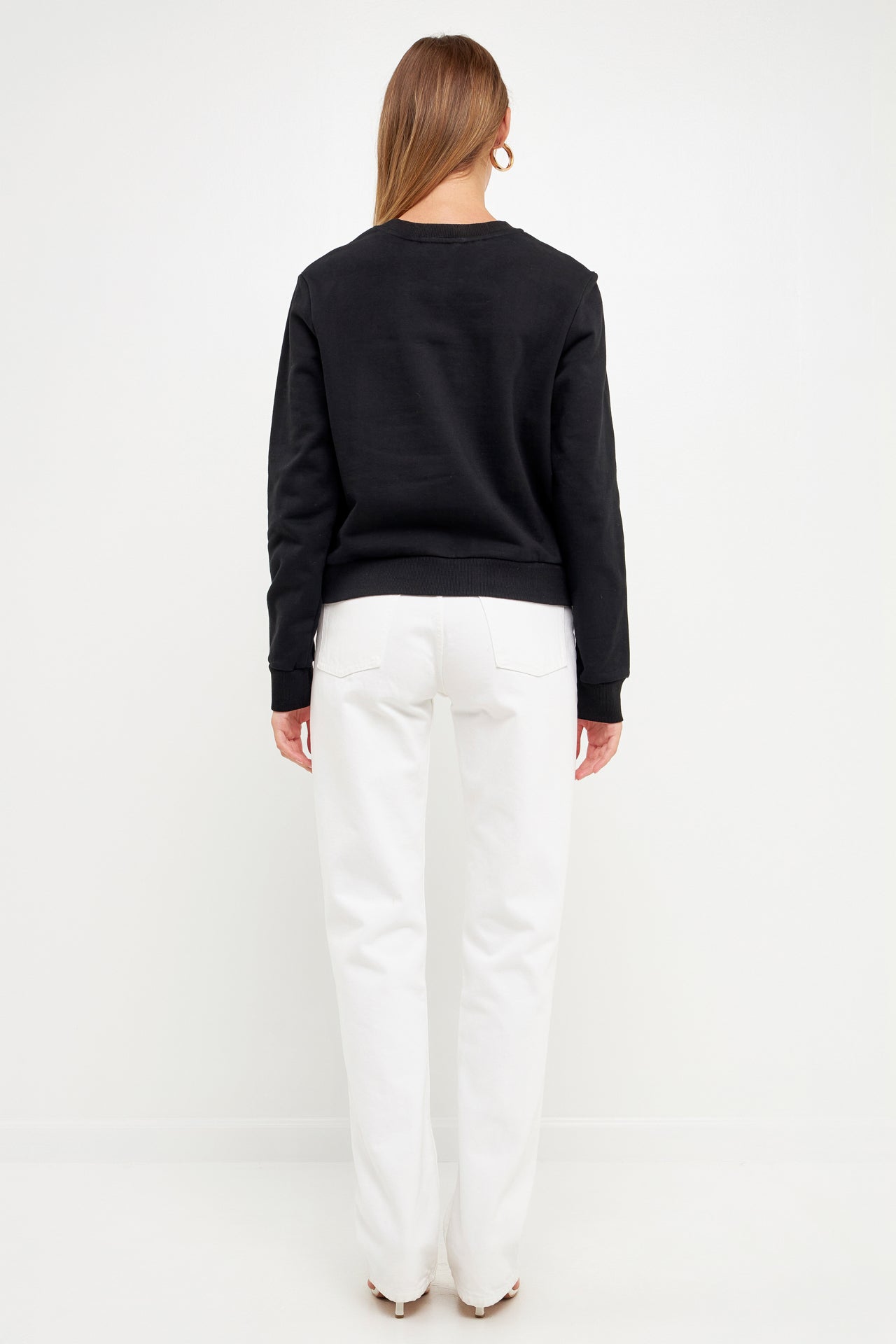 ENDLESS ROSE - Beaded Sweatshirt - HOODIES &SWEATSHIRTS available at Objectrare