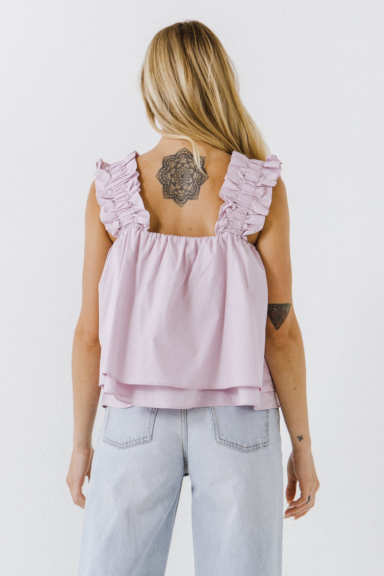 ENGLISH FACTORY - Ruffled Strap 2 Tiered Top - TOPS available at Objectrare