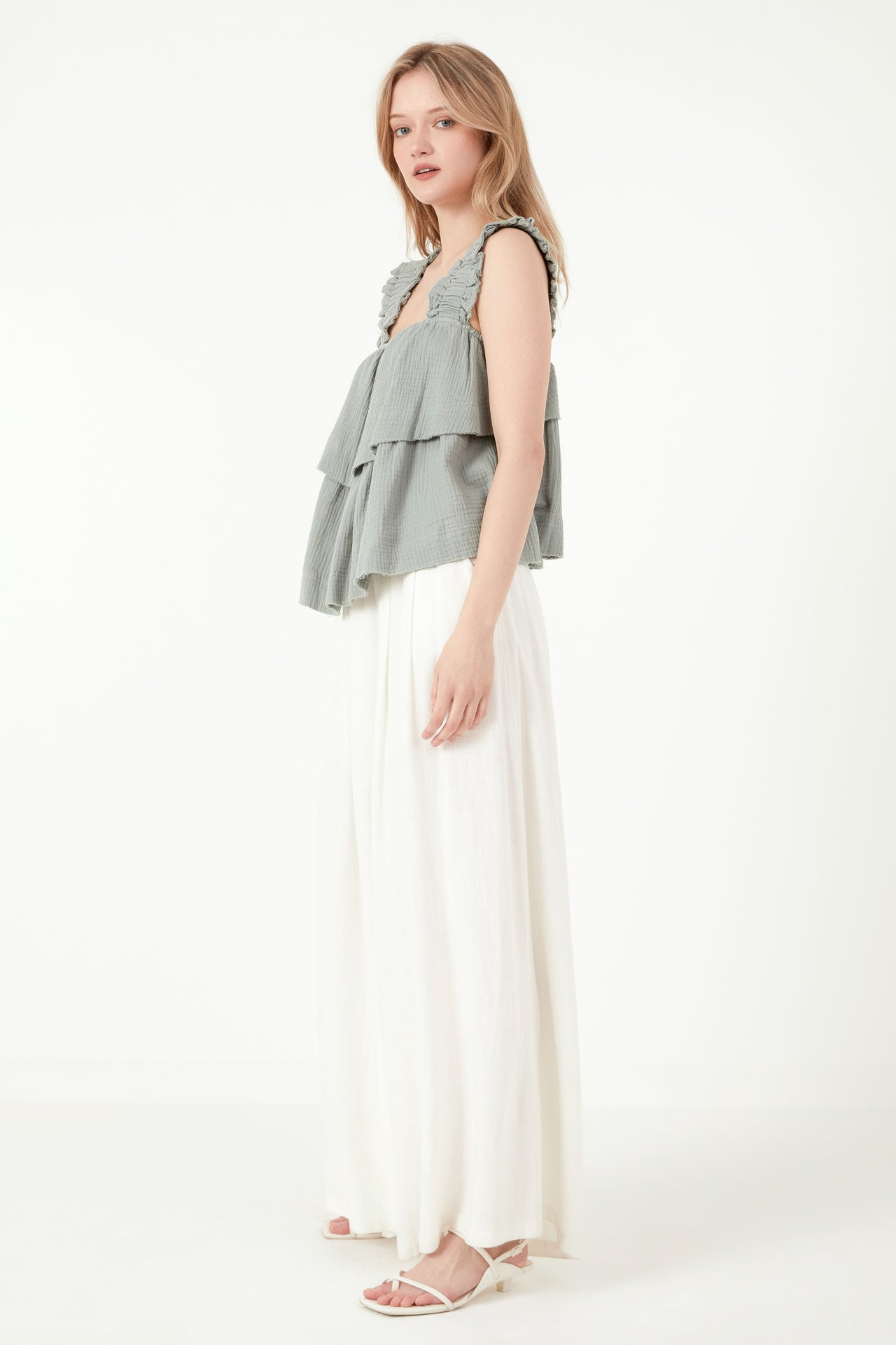 FREE THE ROSES - Ruffled Straps with Tiered Top - TOPS available at Objectrare