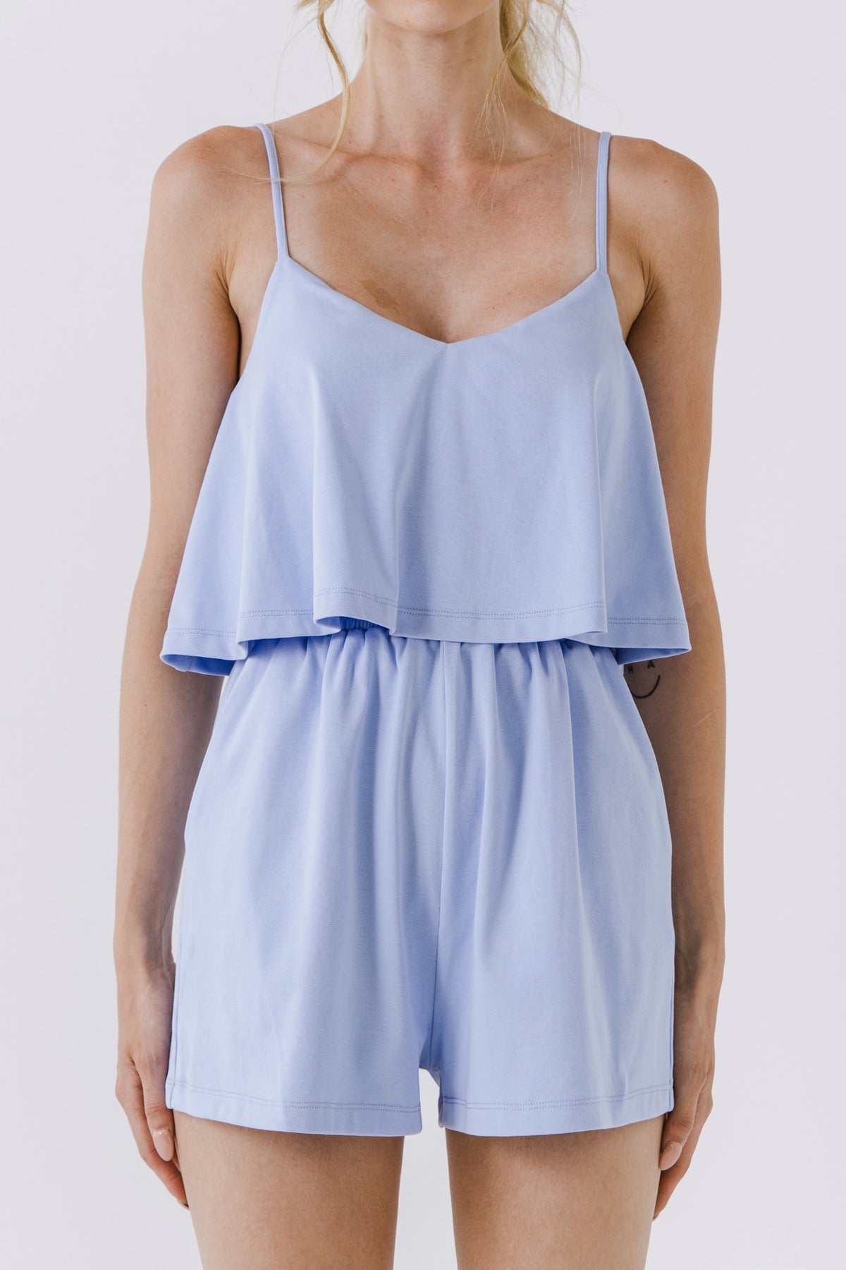 GREY LAB - Sleeveless Knit Romper - ROMPERS available at Objectrare