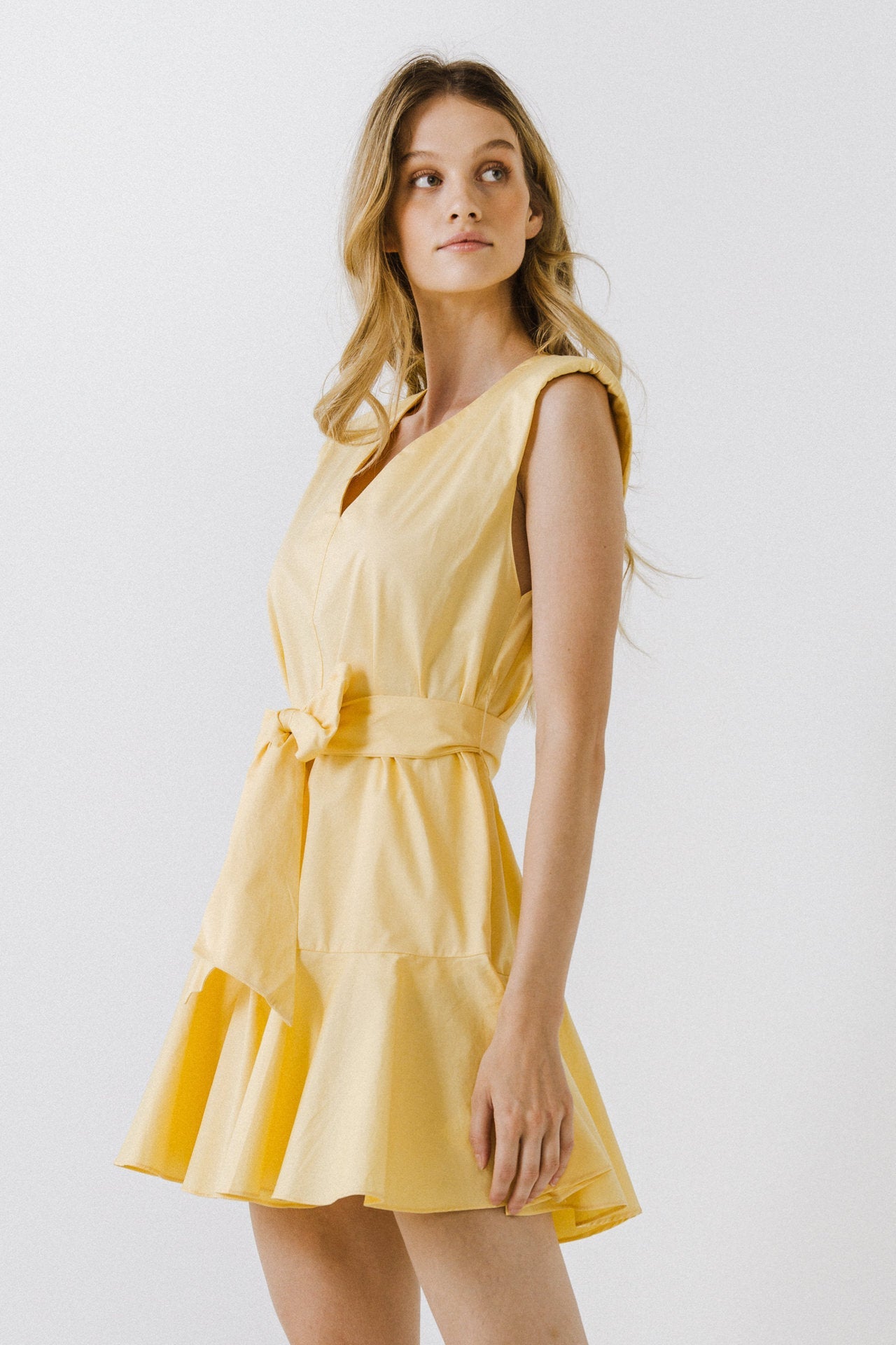 ENDLESS ROSE - V-neckline Sleeveless Mini Dress - DRESSES available at Objectrare