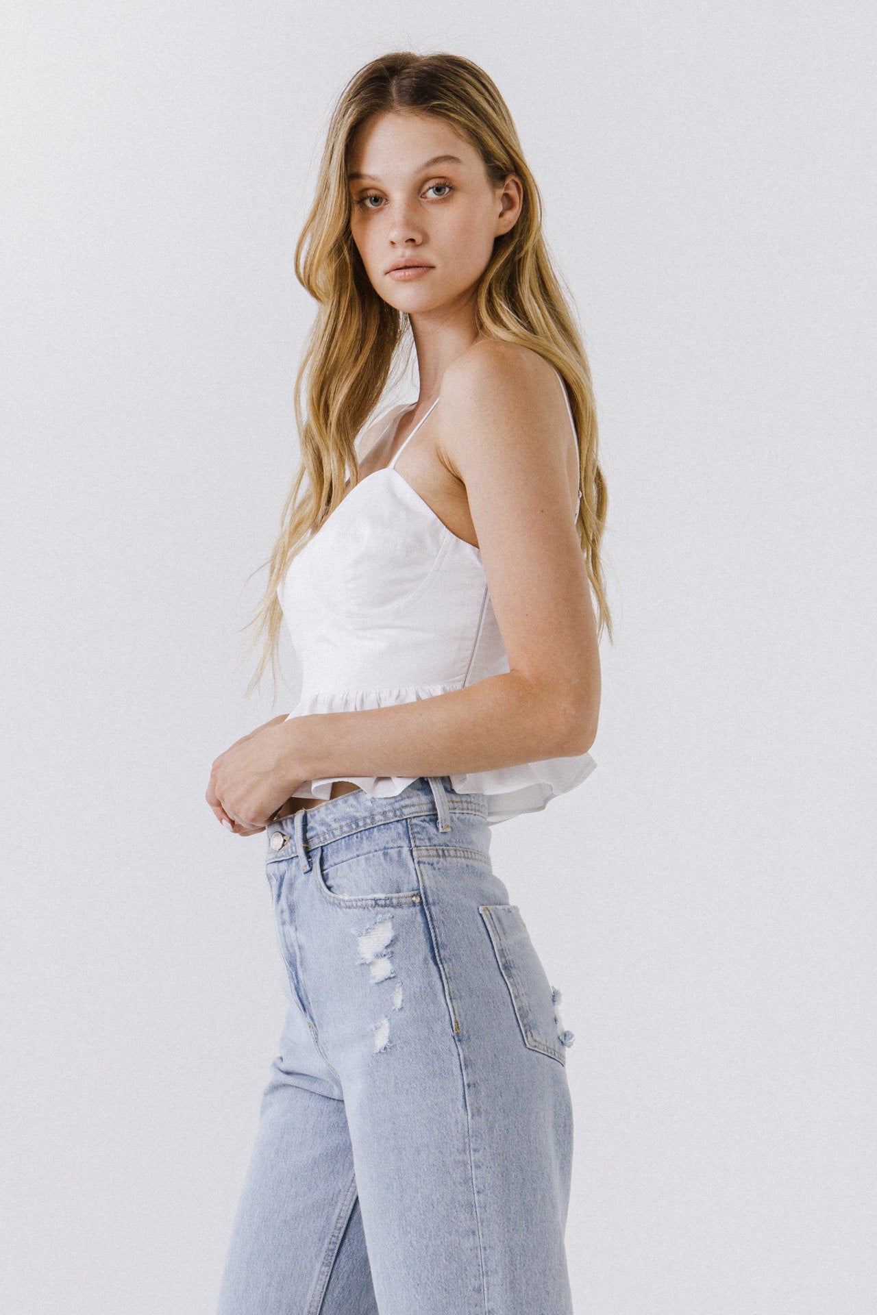 ENGLISH FACTORY - Ruffled Tank Top - TOPS available at Objectrare