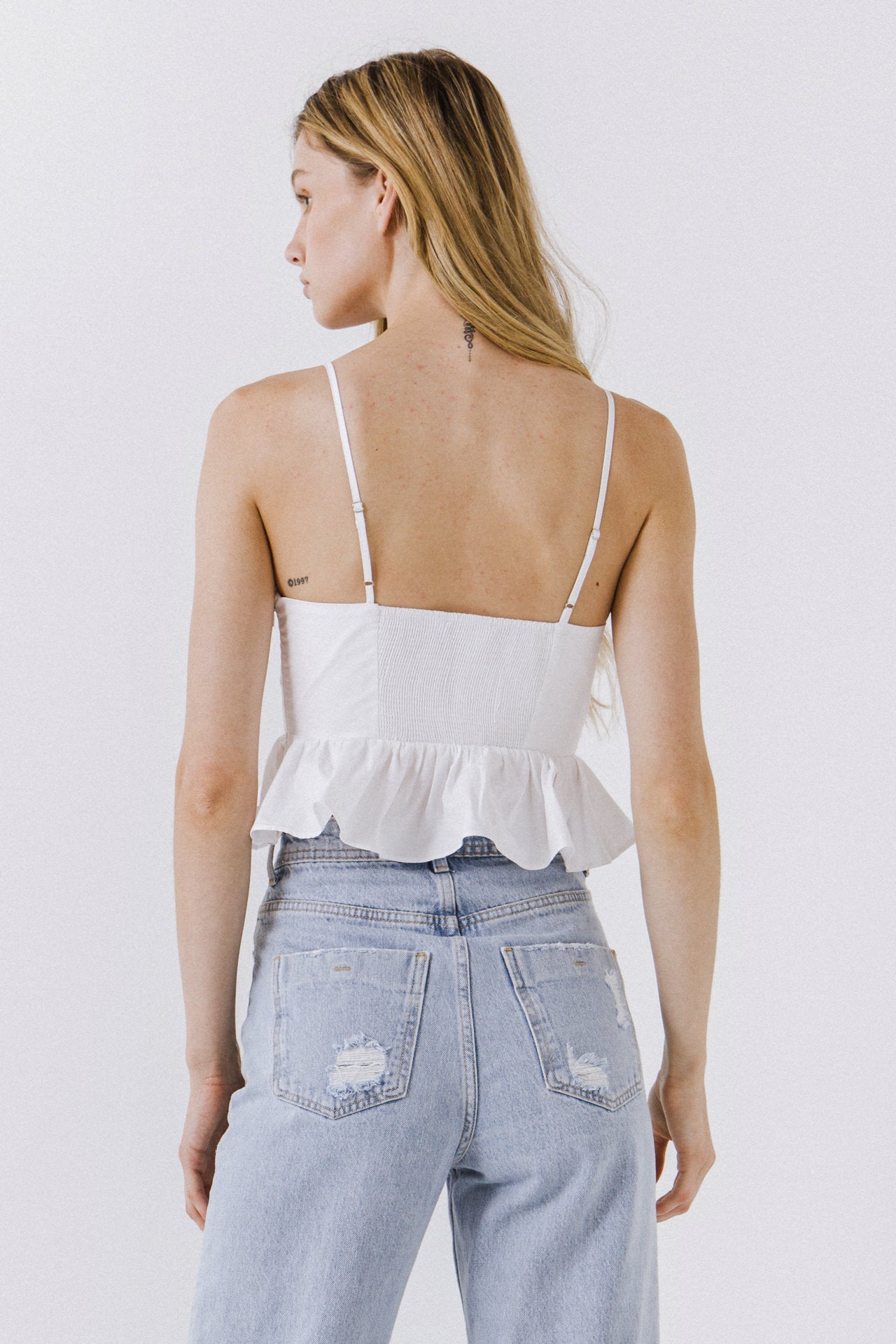 ENGLISH FACTORY - Ruffled Tank Top - TOPS available at Objectrare