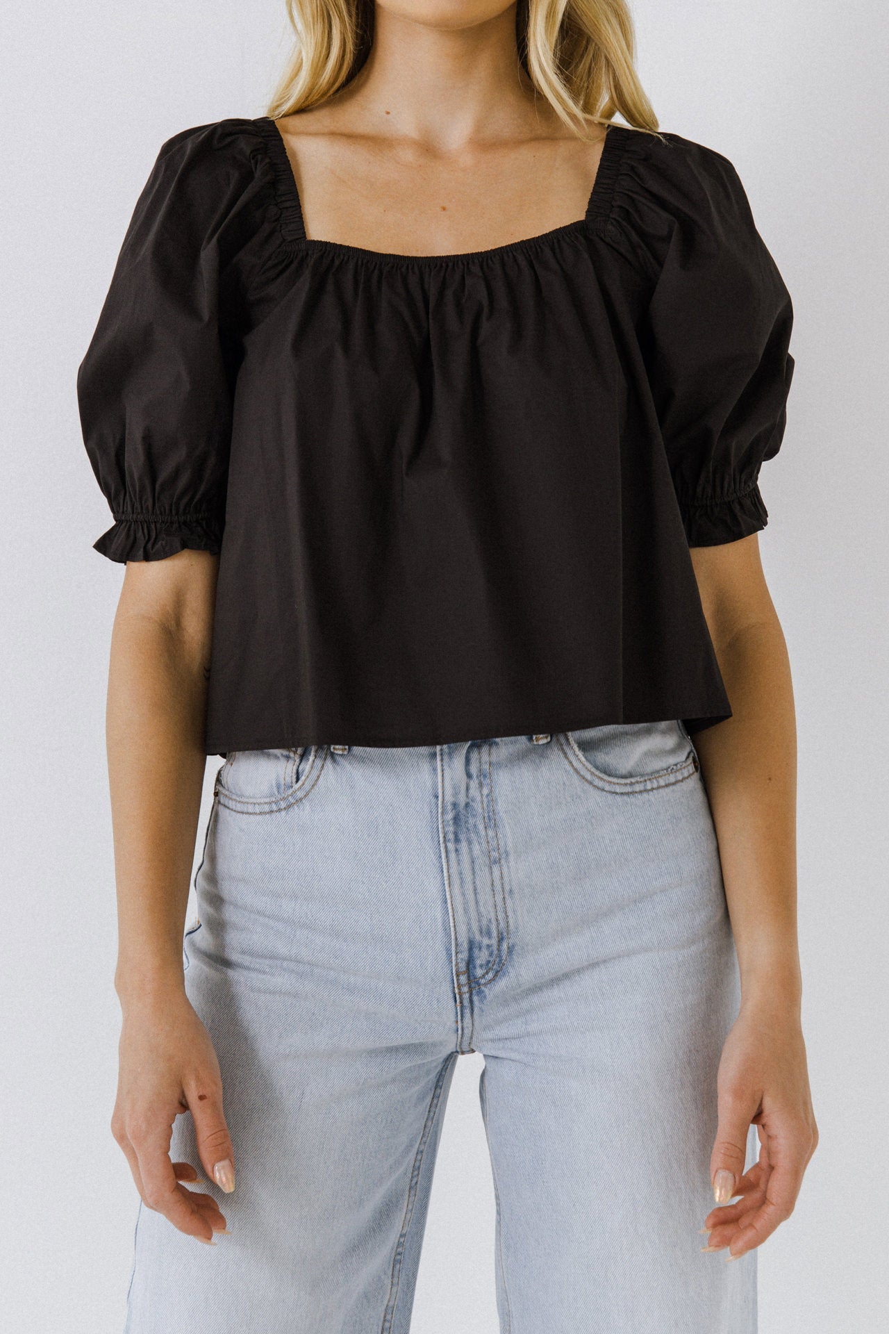 Square neckline Puff Sleeve Top