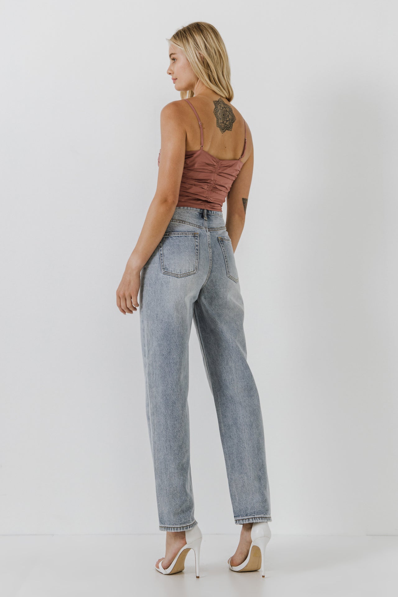 ENDLESS ROSE - Shirring Detail Tank Top - TOPS available at Objectrare