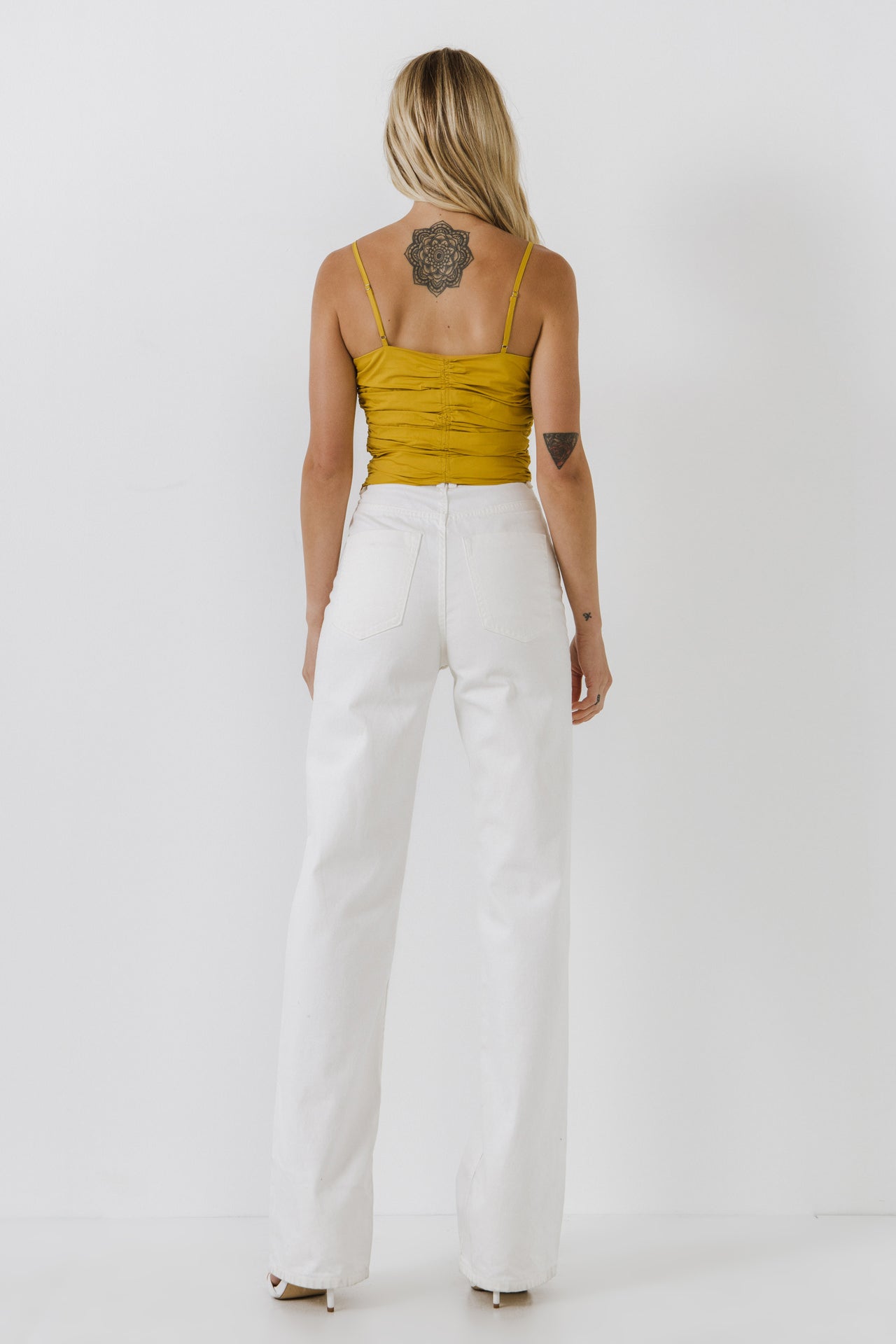 ENDLESS ROSE - Shirring Detail Tank Top - TOPS available at Objectrare