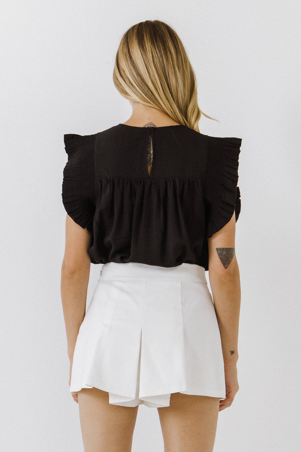 ENGLISH FACTORY - Ruffle Detail Top - TOPS available at Objectrare