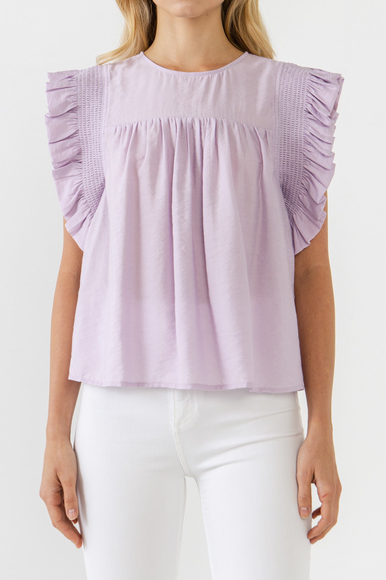 ENGLISH FACTORY - Ruffle Detail Top - TOPS available at Objectrare