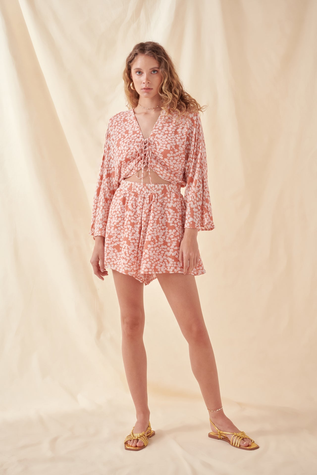 FREE THE ROSES - Front Spaghetti Romper - ROMPERS available at Objectrare