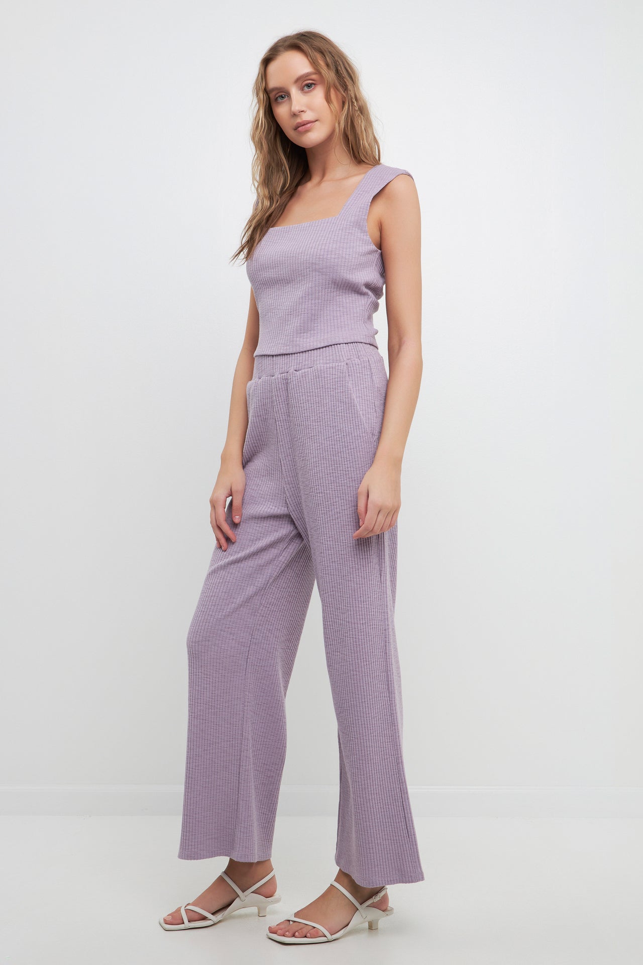 FREE THE ROSES - Fitted Knit Cropped Tank Top - TOPS available at Objectrare
