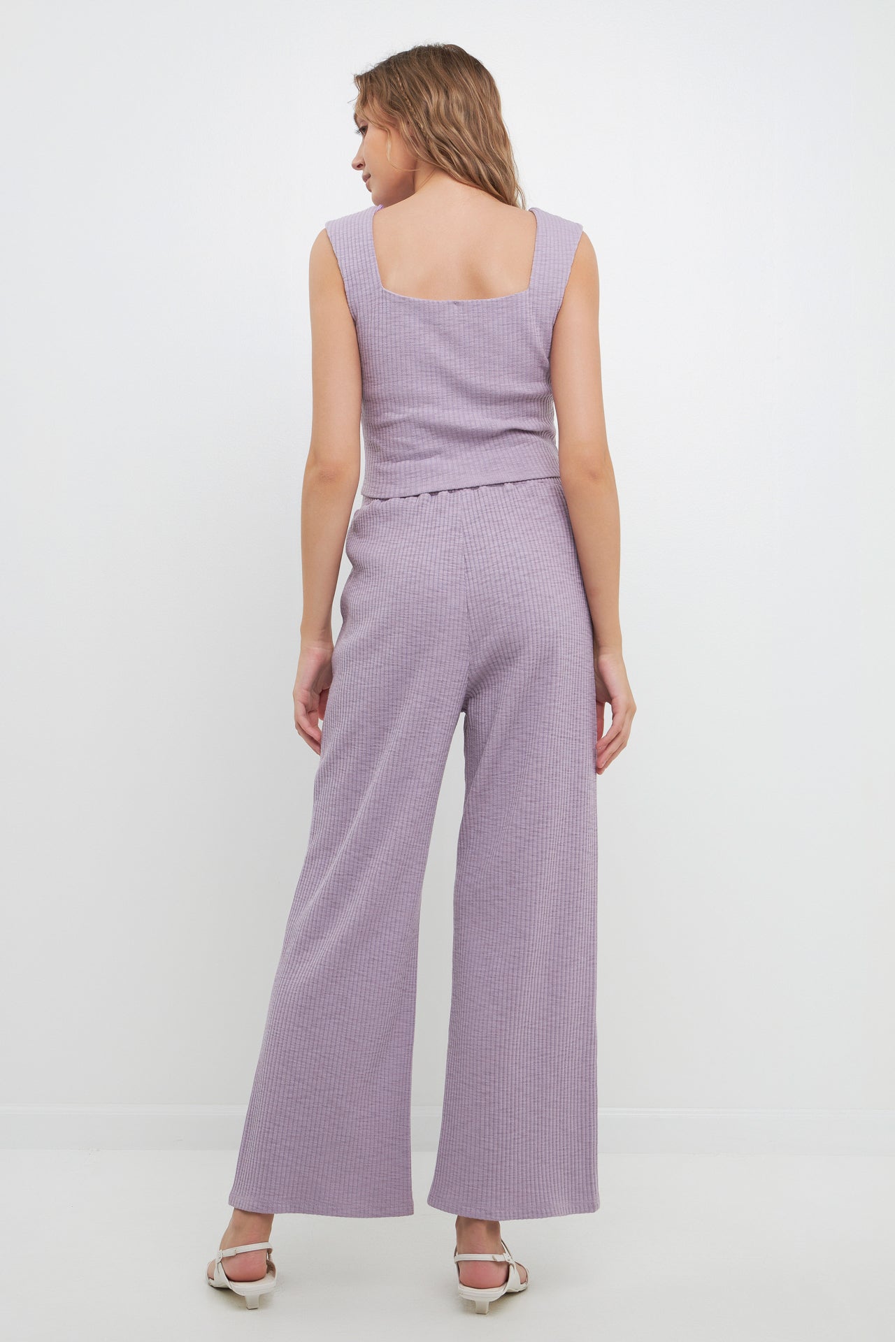 FREE THE ROSES - Fitted Knit Cropped Tank Top - TOPS available at Objectrare