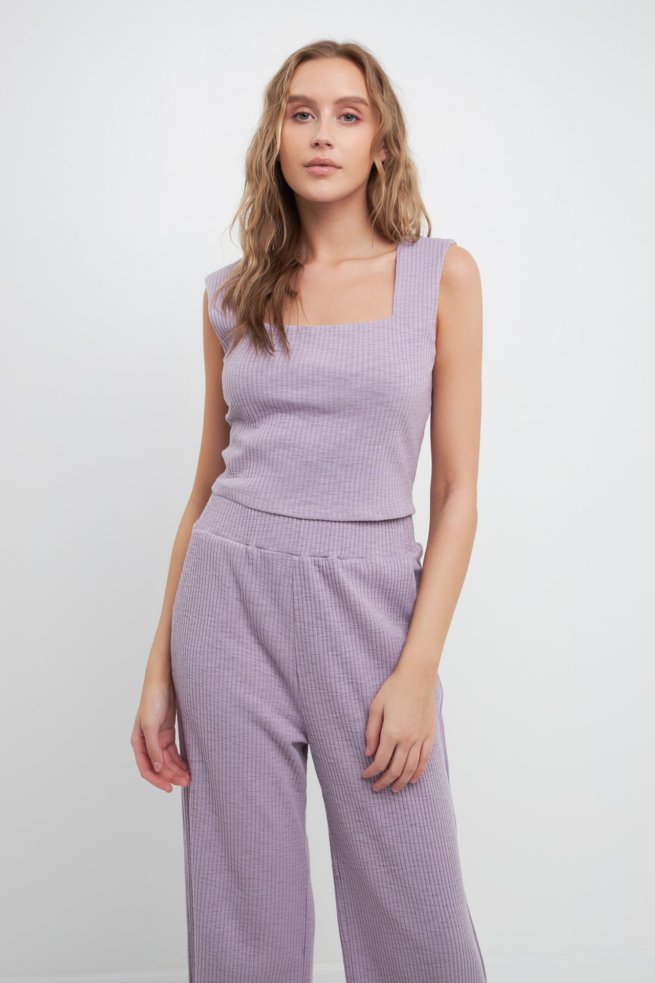 FREE THE ROSES - Fitted Knit Cropped Tank Top - TOPS available at Objectrare