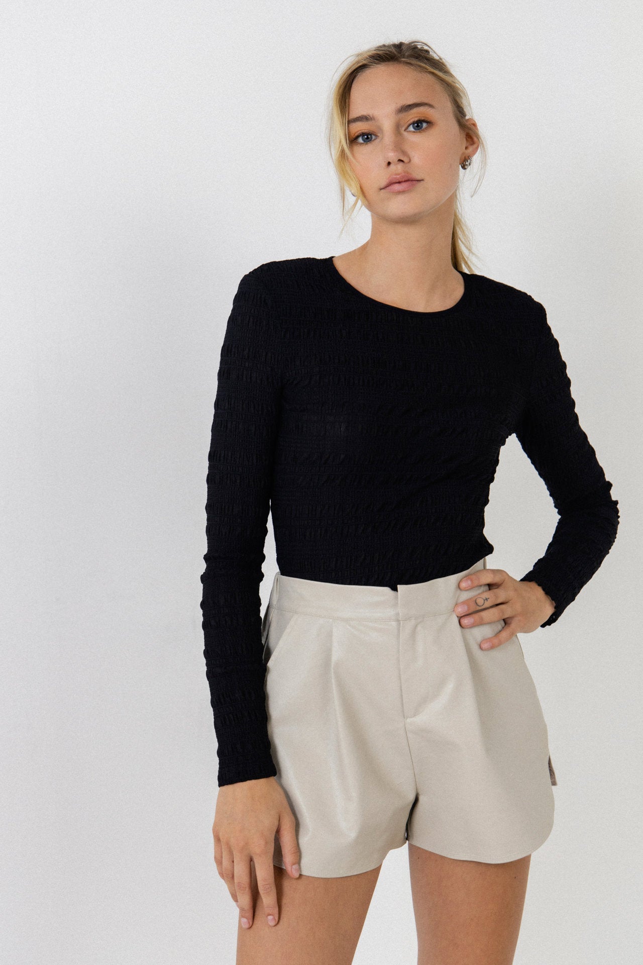 ENDLESS ROSE - Texture Fitted Top - TOPS available at Objectrare