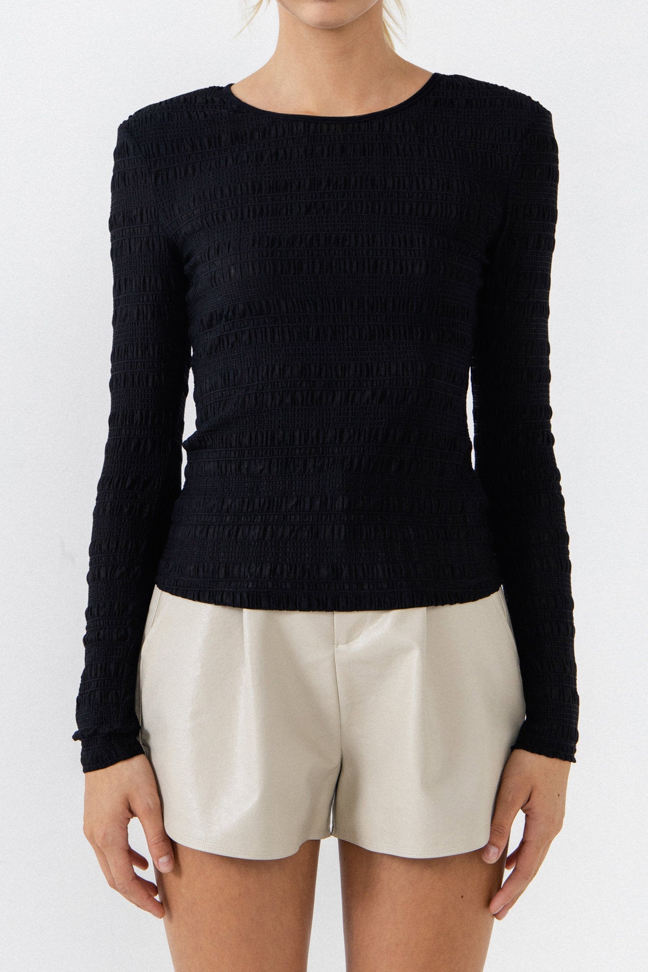 ENDLESS ROSE - Texture Fitted Top - TOPS available at Objectrare