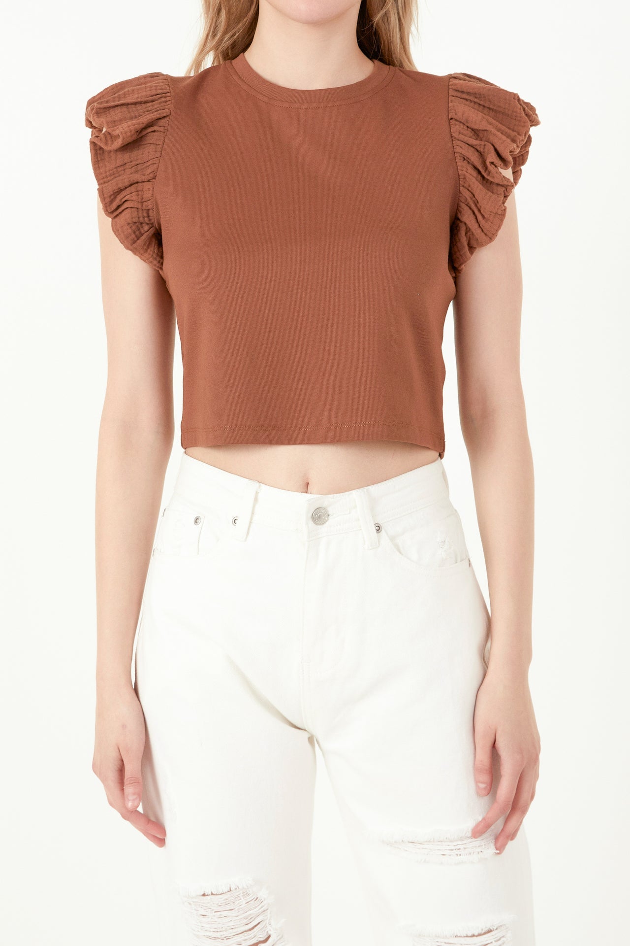 FREE THE ROSES - Mixed Media Top - TOPS available at Objectrare