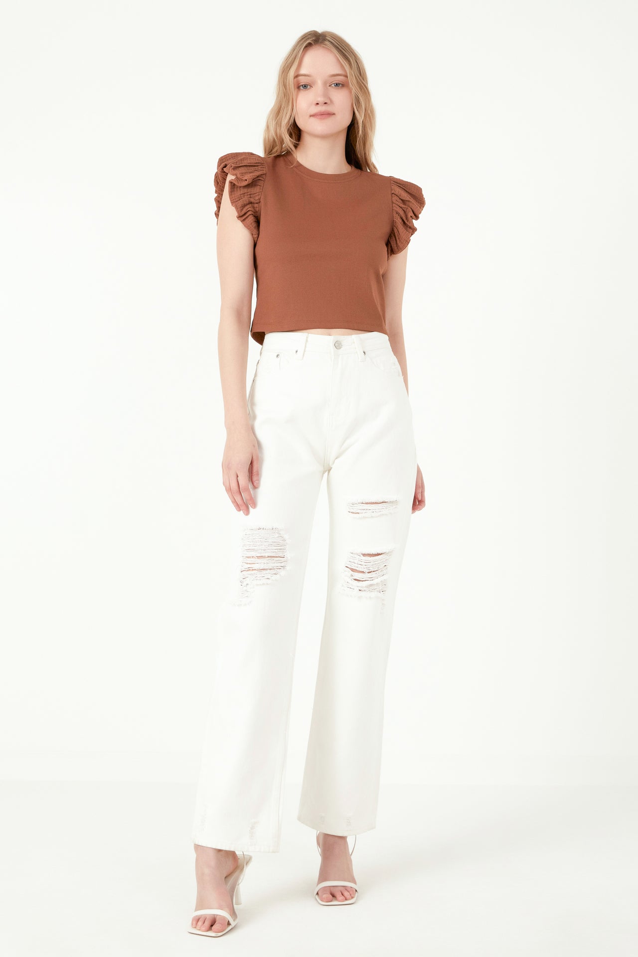 FREE THE ROSES - Mixed Media Top - TOPS available at Objectrare