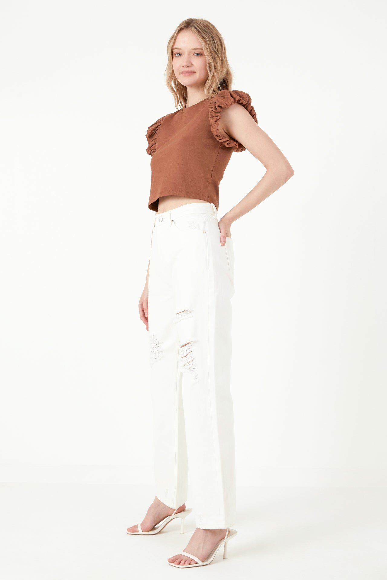 FREE THE ROSES - Mixed Media Top - TOPS available at Objectrare