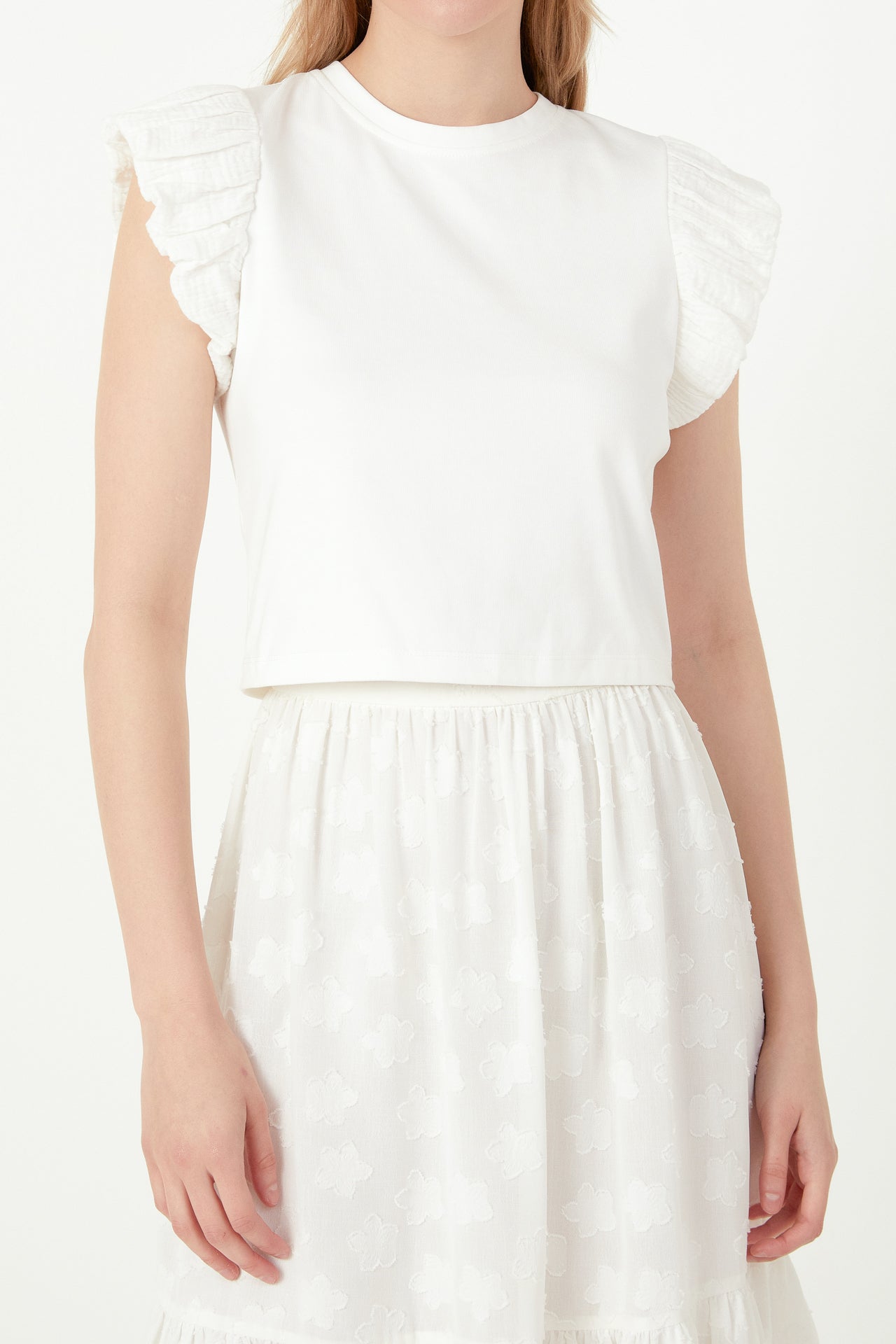 FREE THE ROSES - Mixed Media Top - TOPS available at Objectrare