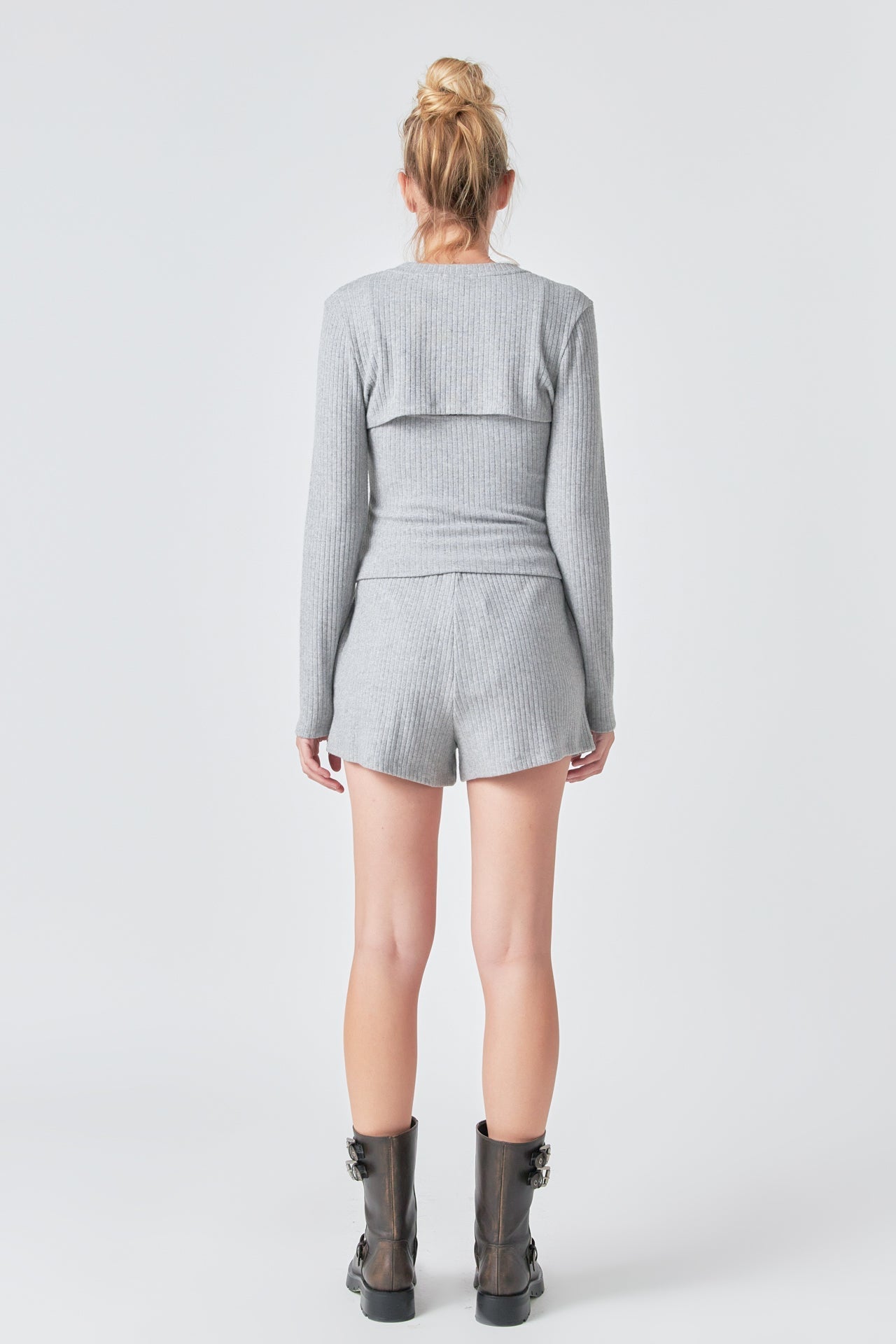 GREY LAB - Loungewear Knit Shorts - SHORTS available at Objectrare