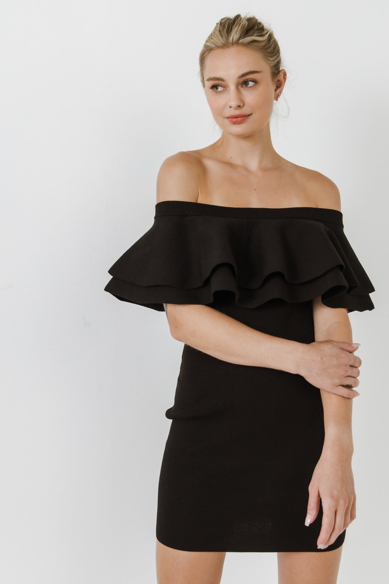 ENDLESS ROSE - Off The Shoulder Mini Dress - DRESSES available at Objectrare