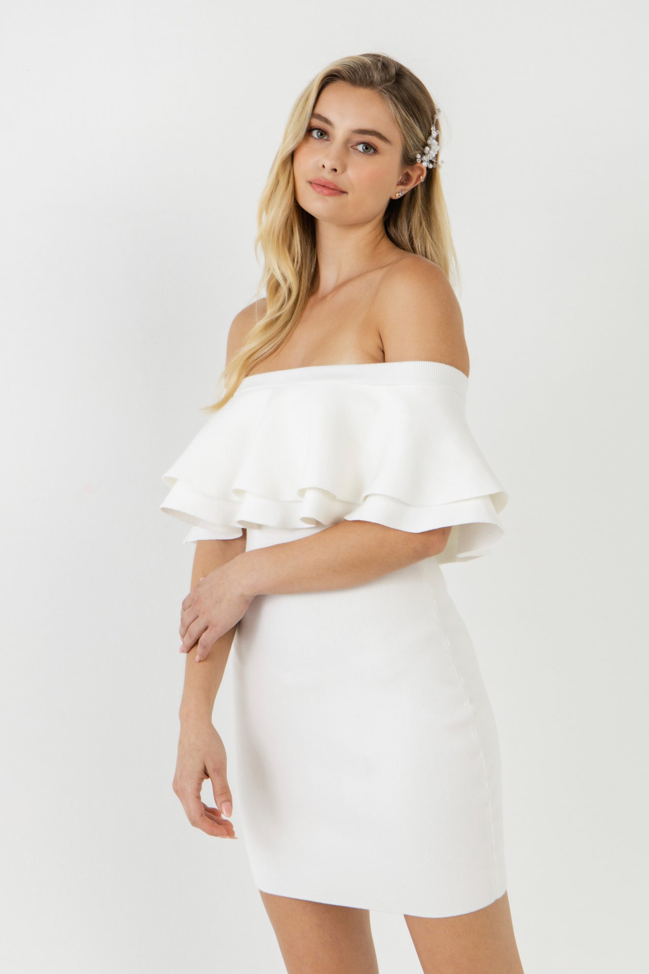 ENDLESS ROSE - Off The Shoulder Mini Dress - DRESSES available at Objectrare