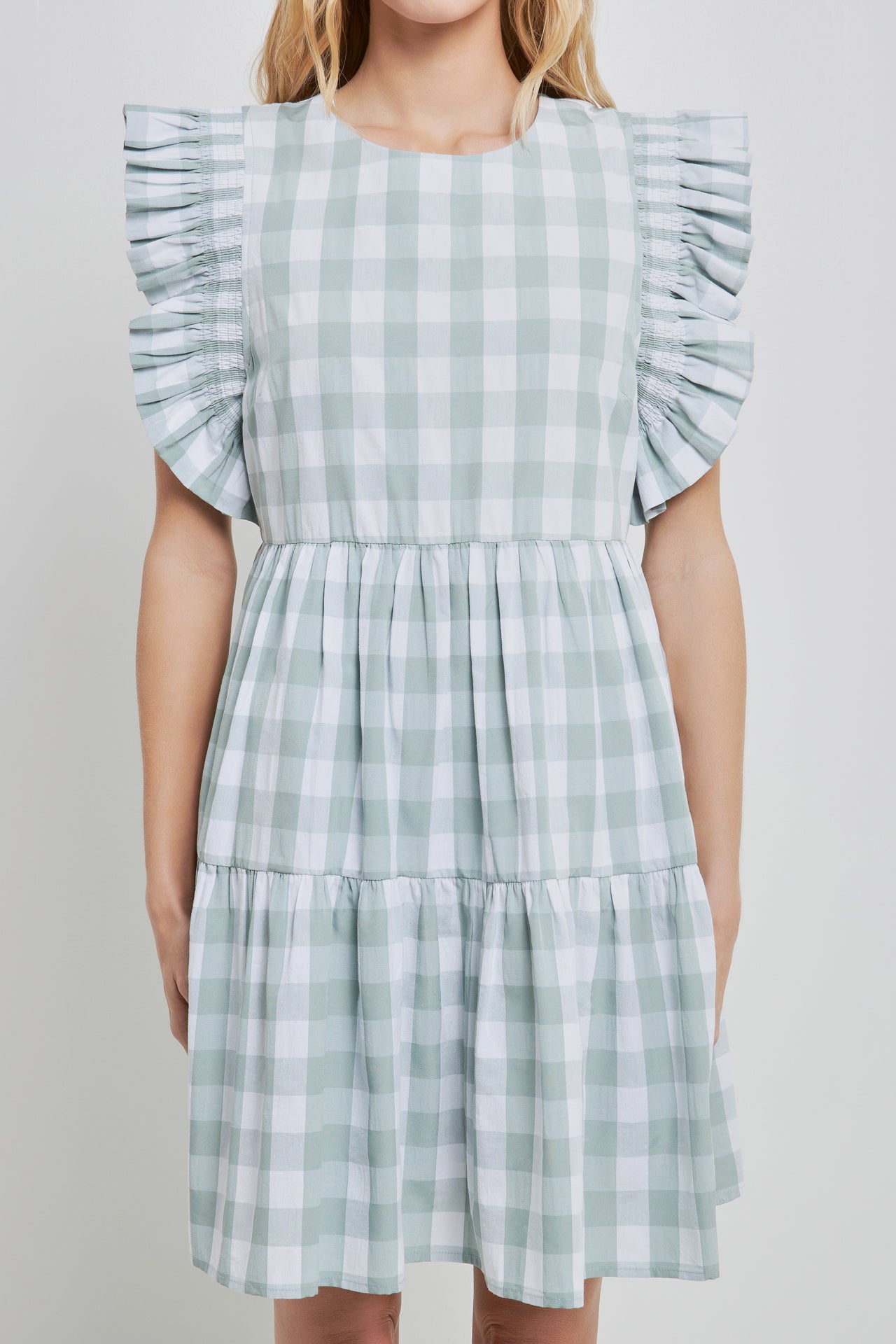 ENGLISH FACTORY - Gingham Mini Dress - DRESSES available at Objectrare