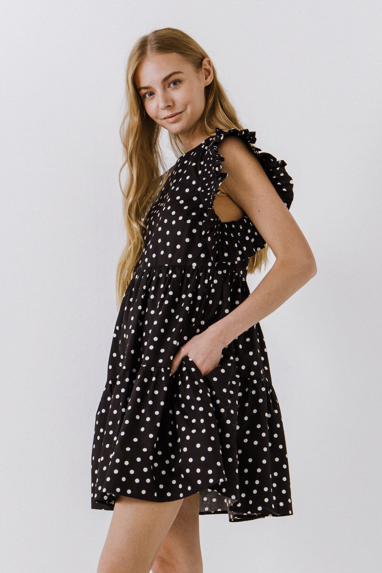 ENGLISH FACTORY - Dot Print Mini Dress - DRESSES available at Objectrare