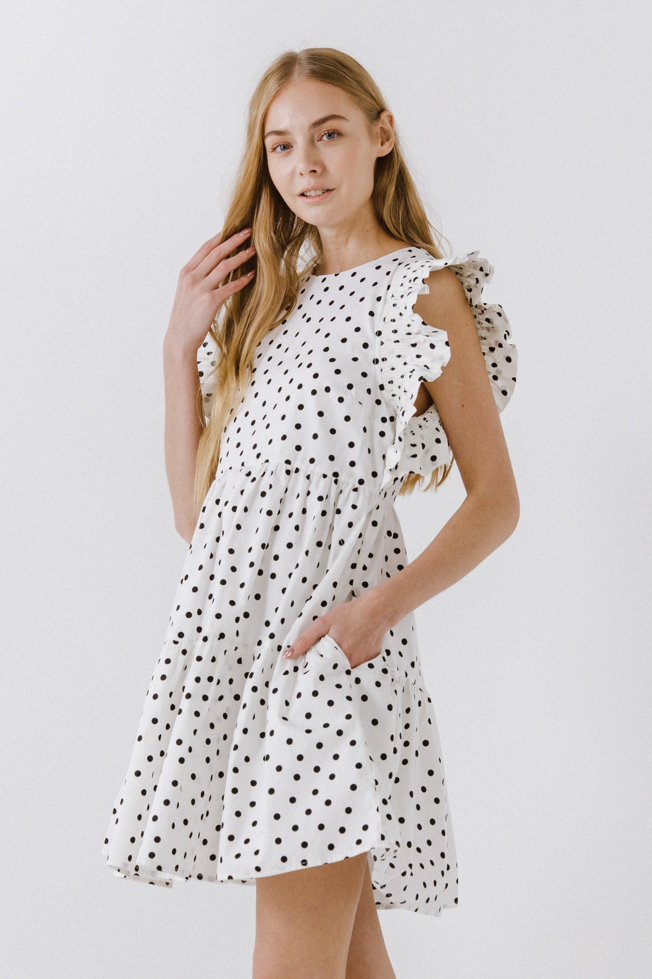 ENGLISH FACTORY - Dot Print Mini Dress - DRESSES available at Objectrare