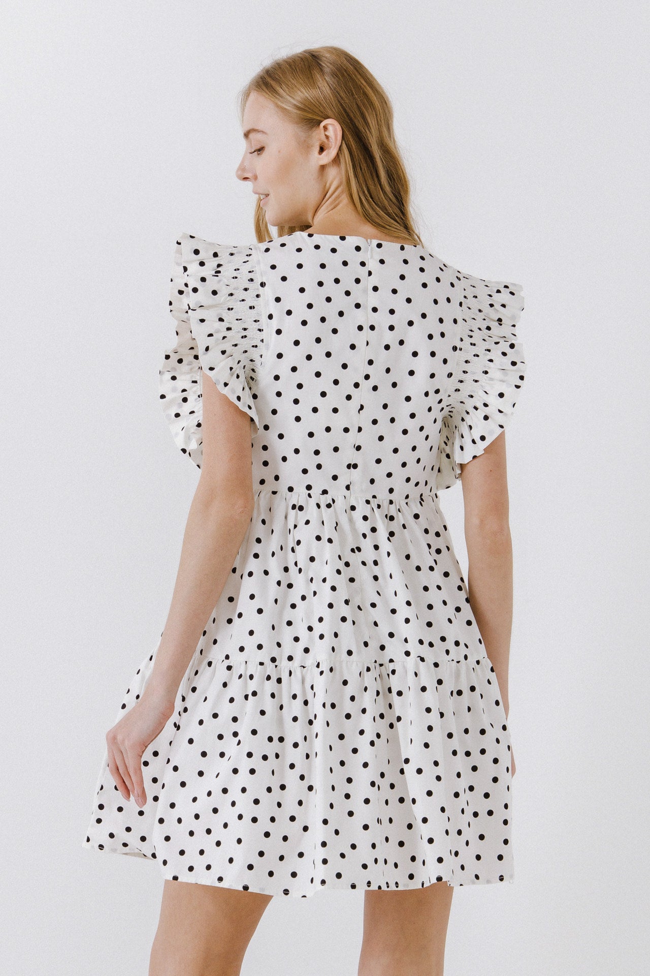 ENGLISH FACTORY - Dot Print Mini Dress - DRESSES available at Objectrare