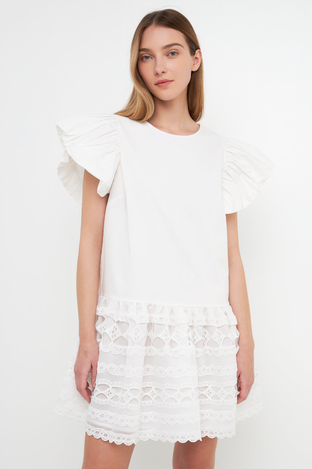 ENDLESS ROSE - Mixed Media Mini Dress - DRESSES available at Objectrare