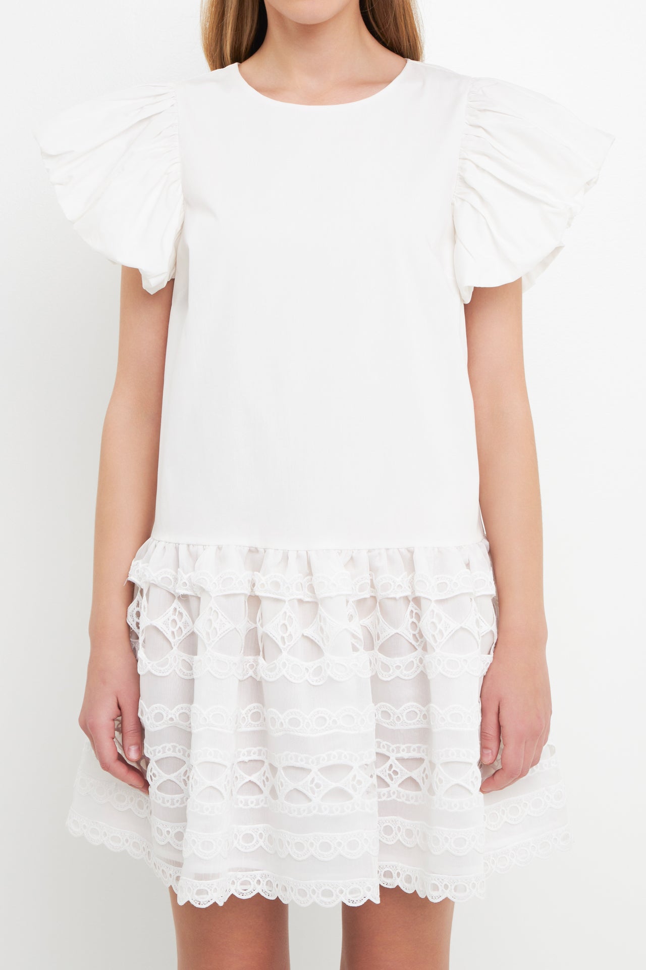 ENDLESS ROSE - Mixed Media Mini Dress - DRESSES available at Objectrare