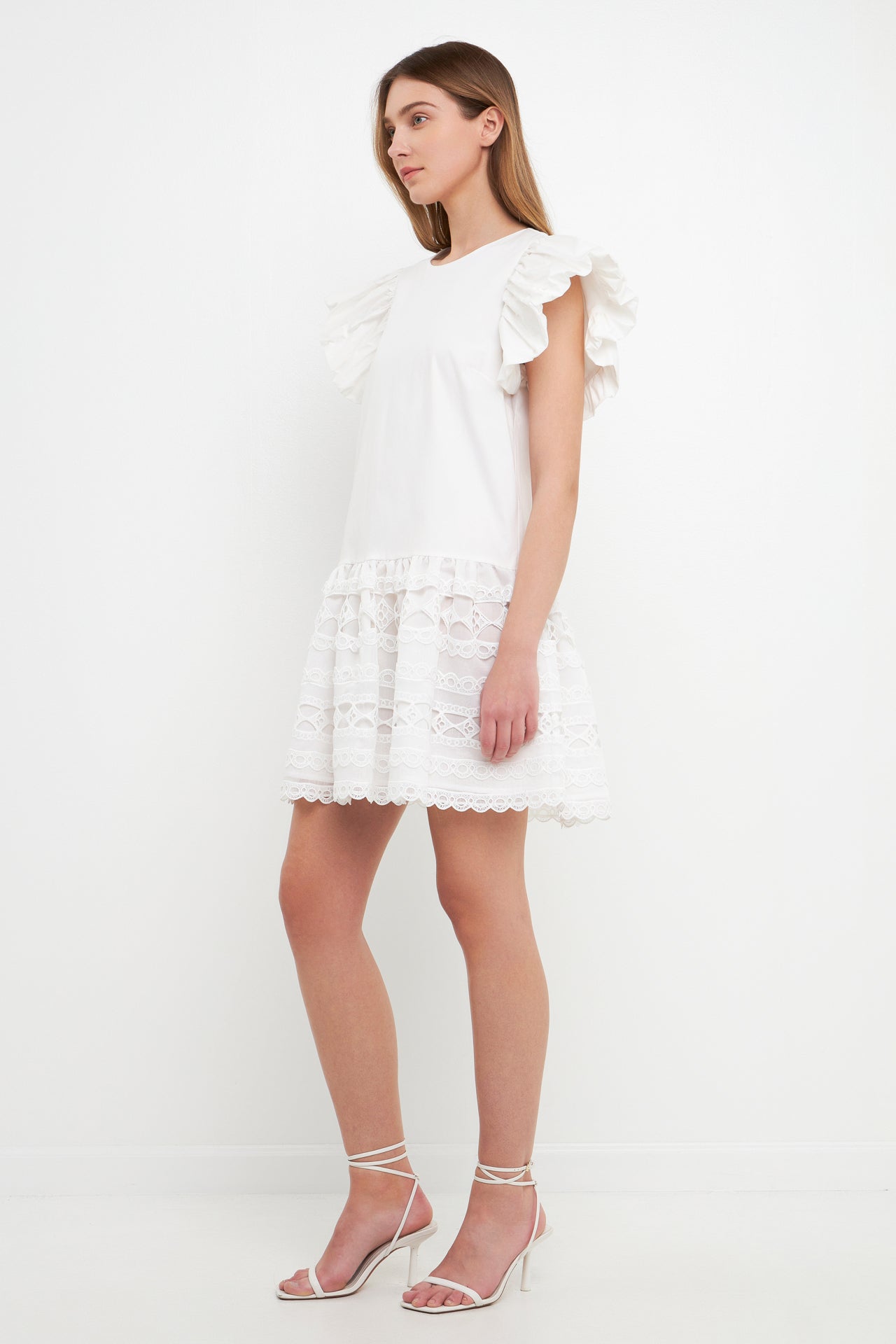 ENDLESS ROSE - Mixed Media Mini Dress - DRESSES available at Objectrare