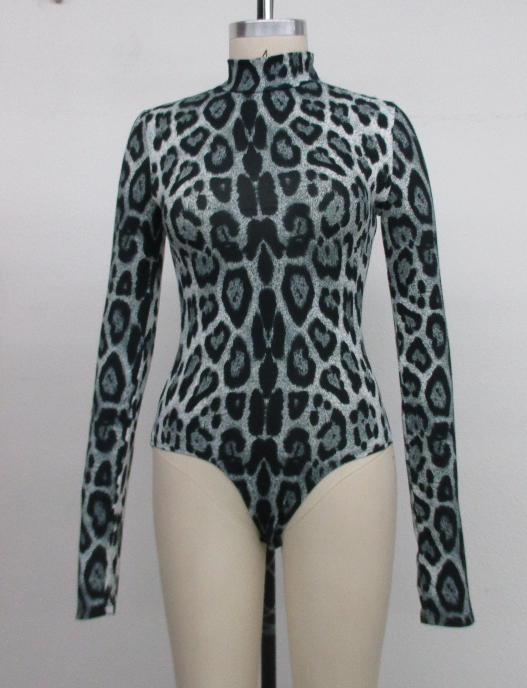 LA'VEN - Leopard Pattern Bodysuit - TOPS available at Objectrare
